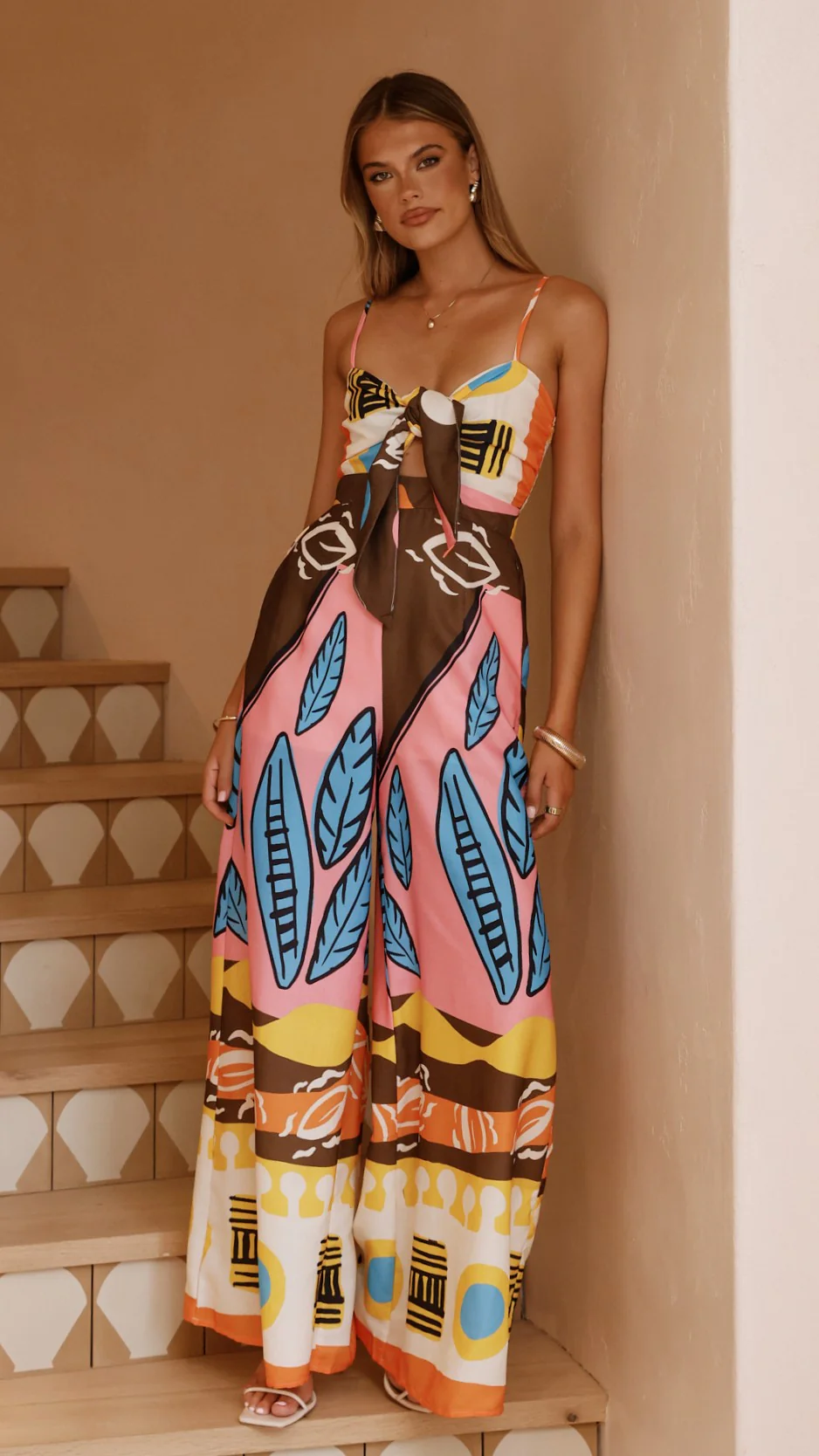 Teresa Jumpsuit - Brown/Orange - Image 12