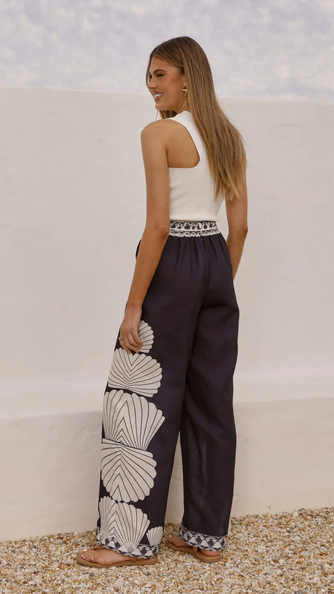 Tessa Wide Leg Pants - Black - Image 2