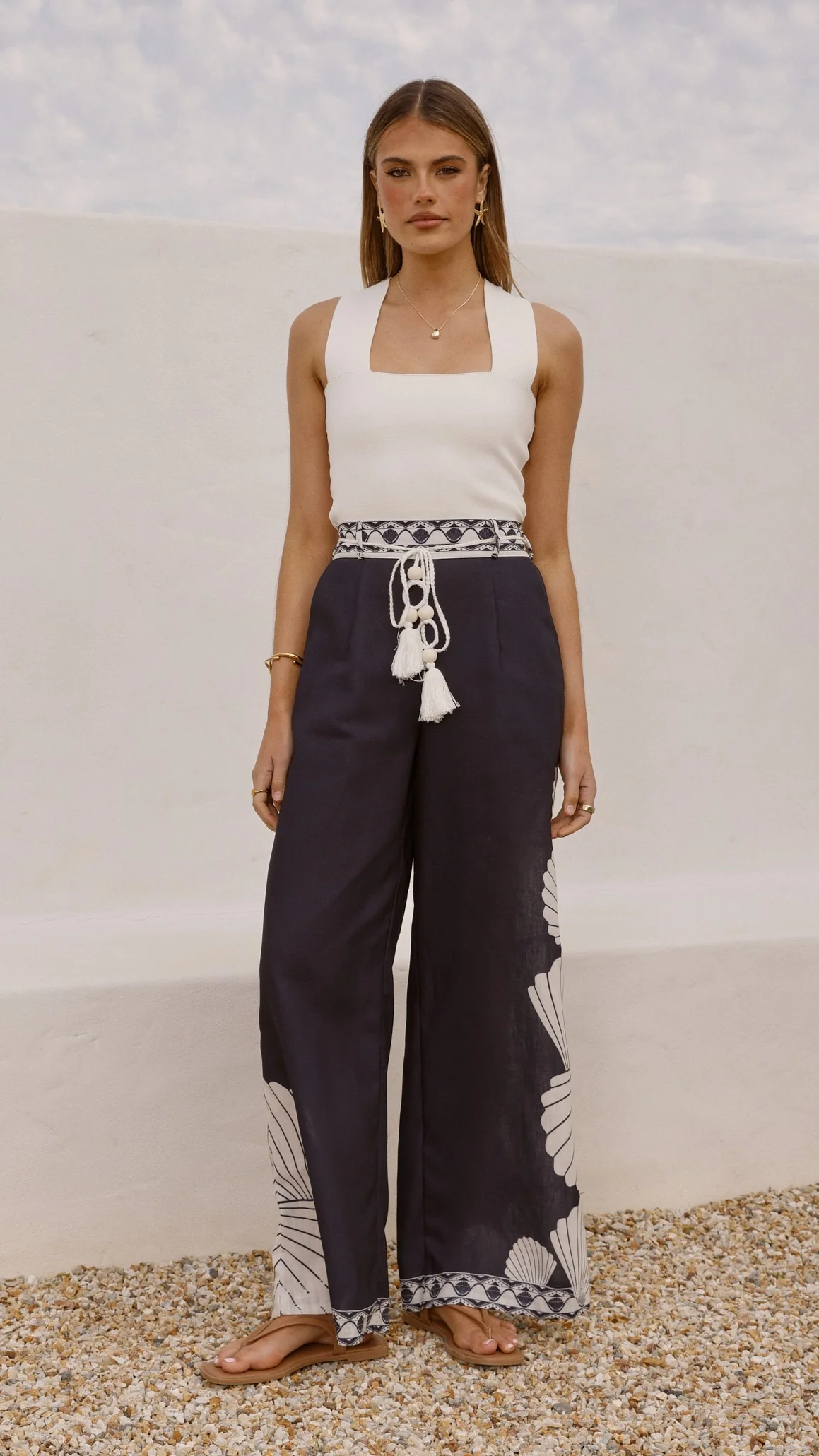 Tessa Wide Leg Pants - Black - Image 4