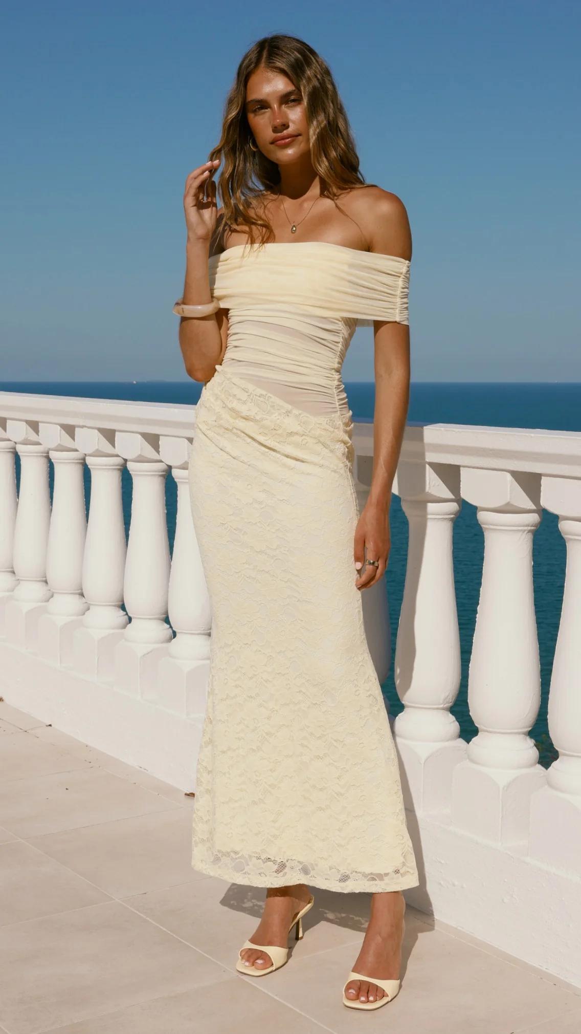 Tiarna Off The Shoulder Maxi Dress - Yellow - Image 14