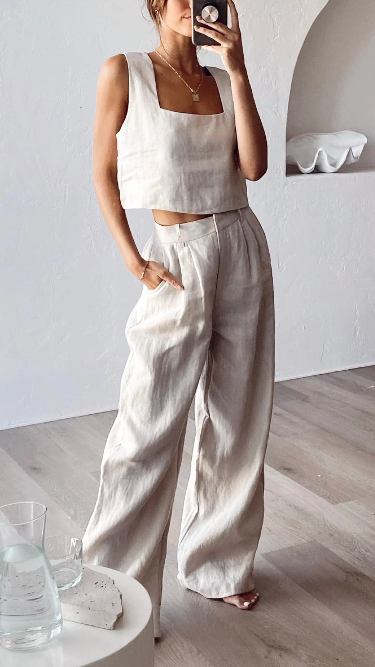 Tillie Crop Top - Oatmeal - Image 11