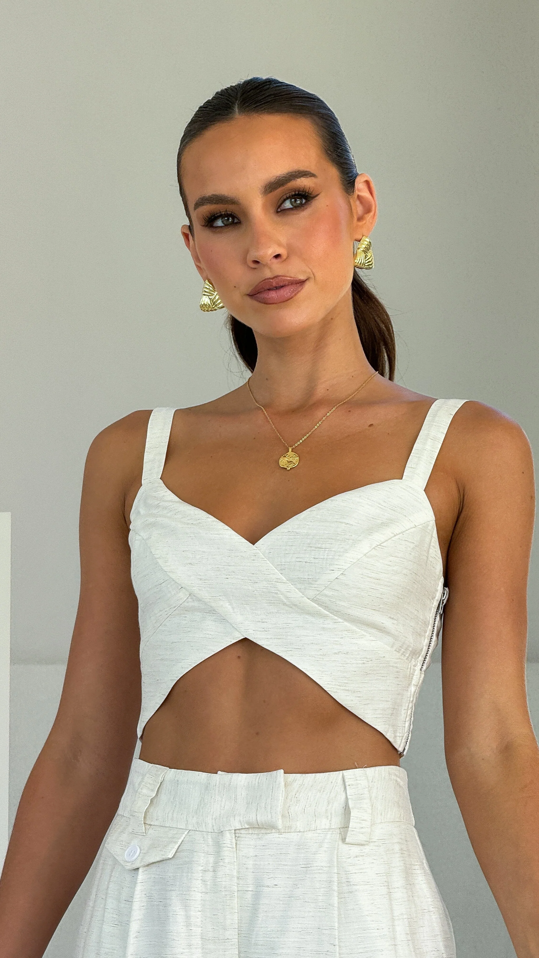 Toni Crop Top - Stone - Image 3
