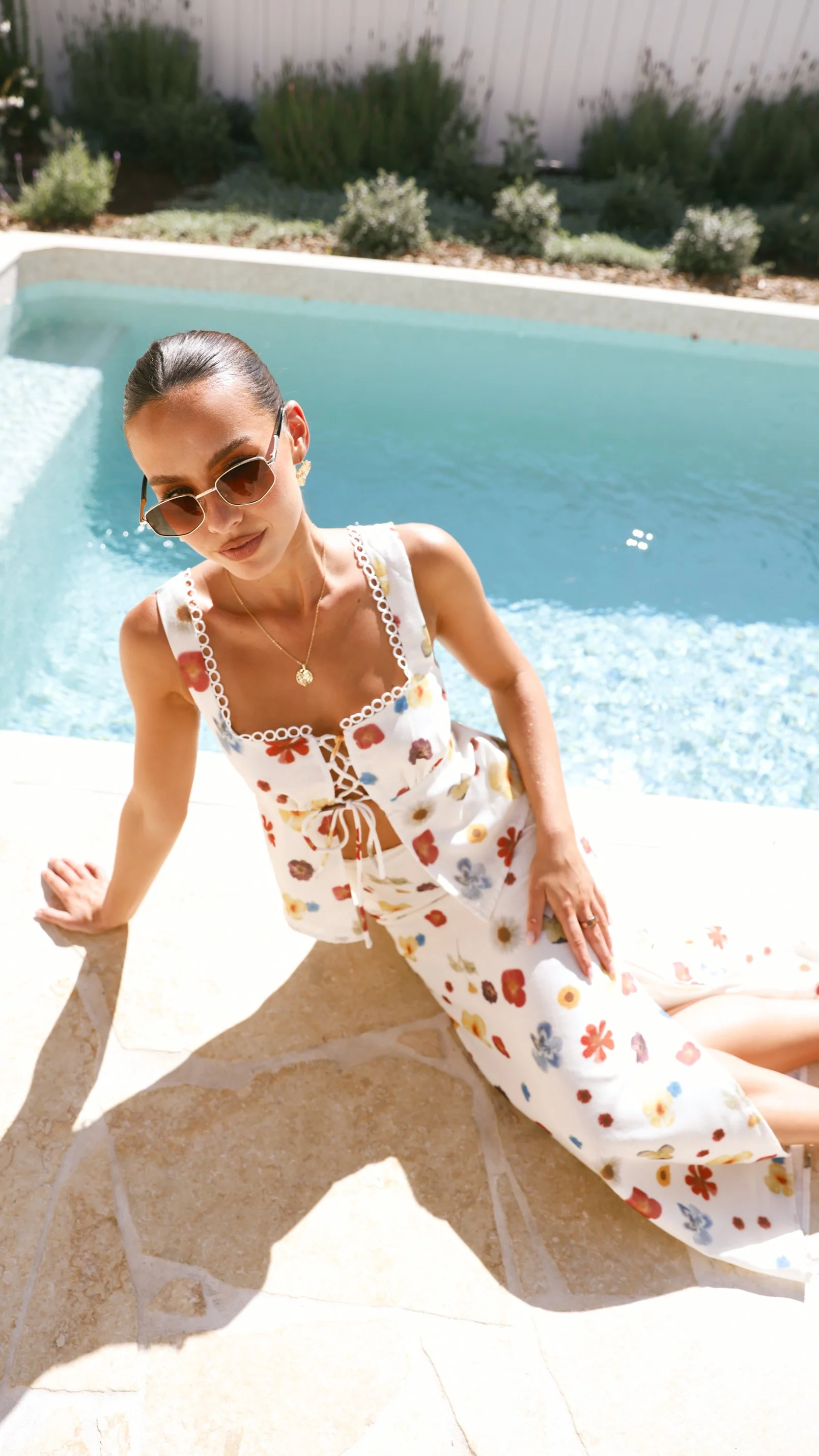 Vaiana Maxi Skirt - Cream / Floral - Image 6
