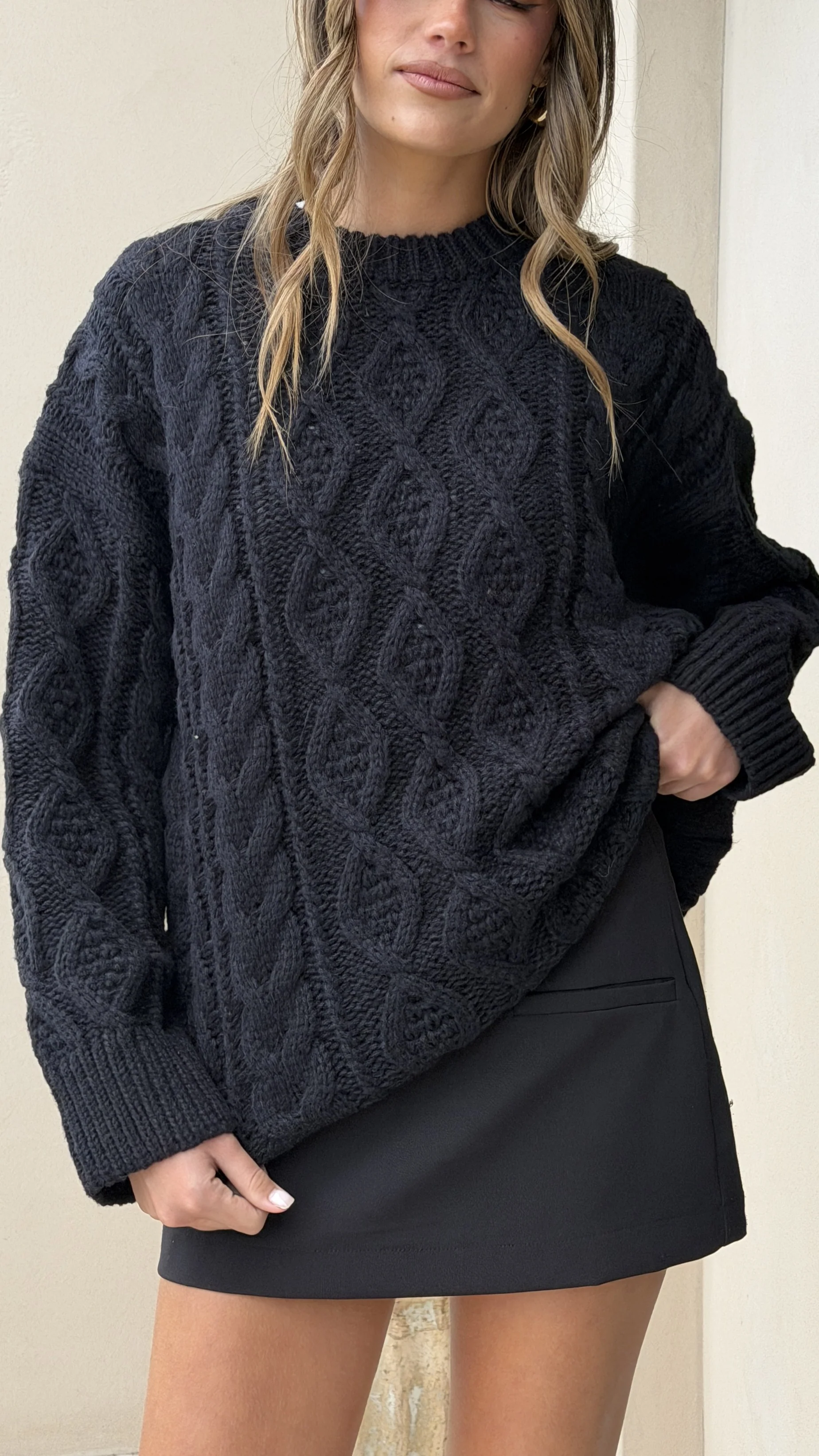 Valentina Knit Sweater - Black - Image 7