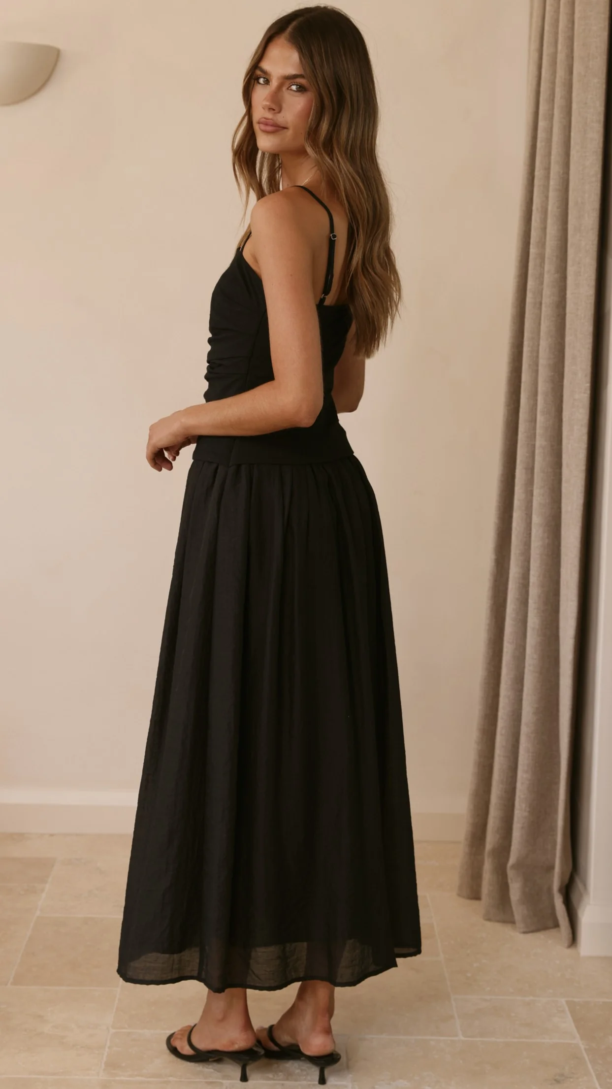 Valentina Maxi Dress - Black - Image 2