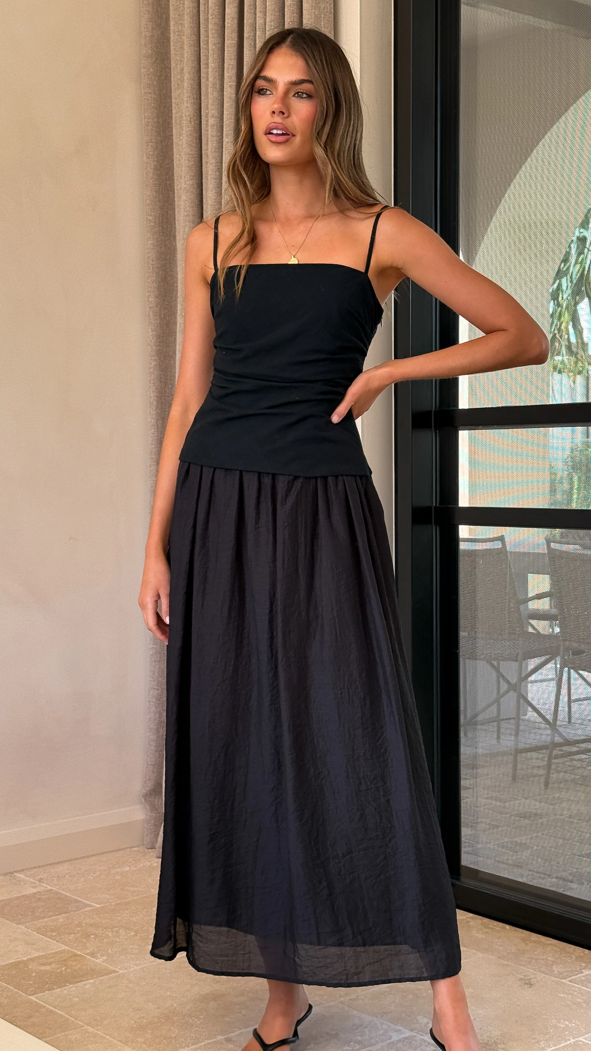 Valentina Maxi Dress - Black - Image 4