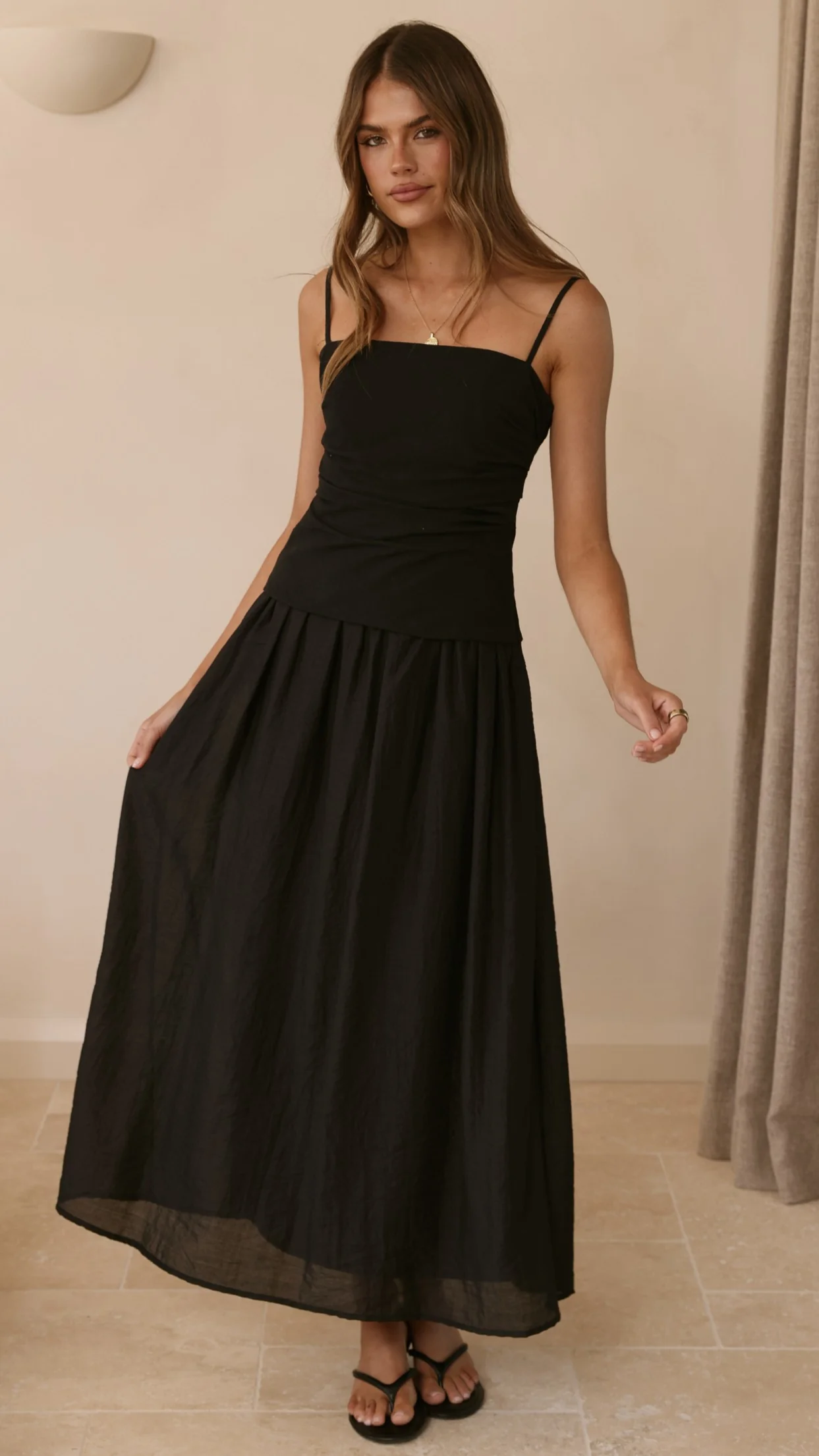 Valentina Maxi Dress - Black - Image 5