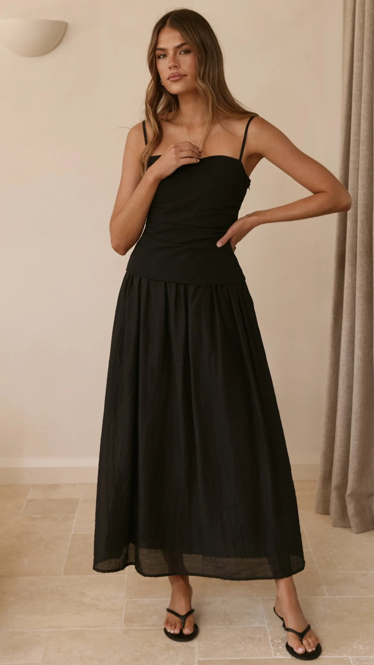 Valentina Maxi Dress - Black - Image 7