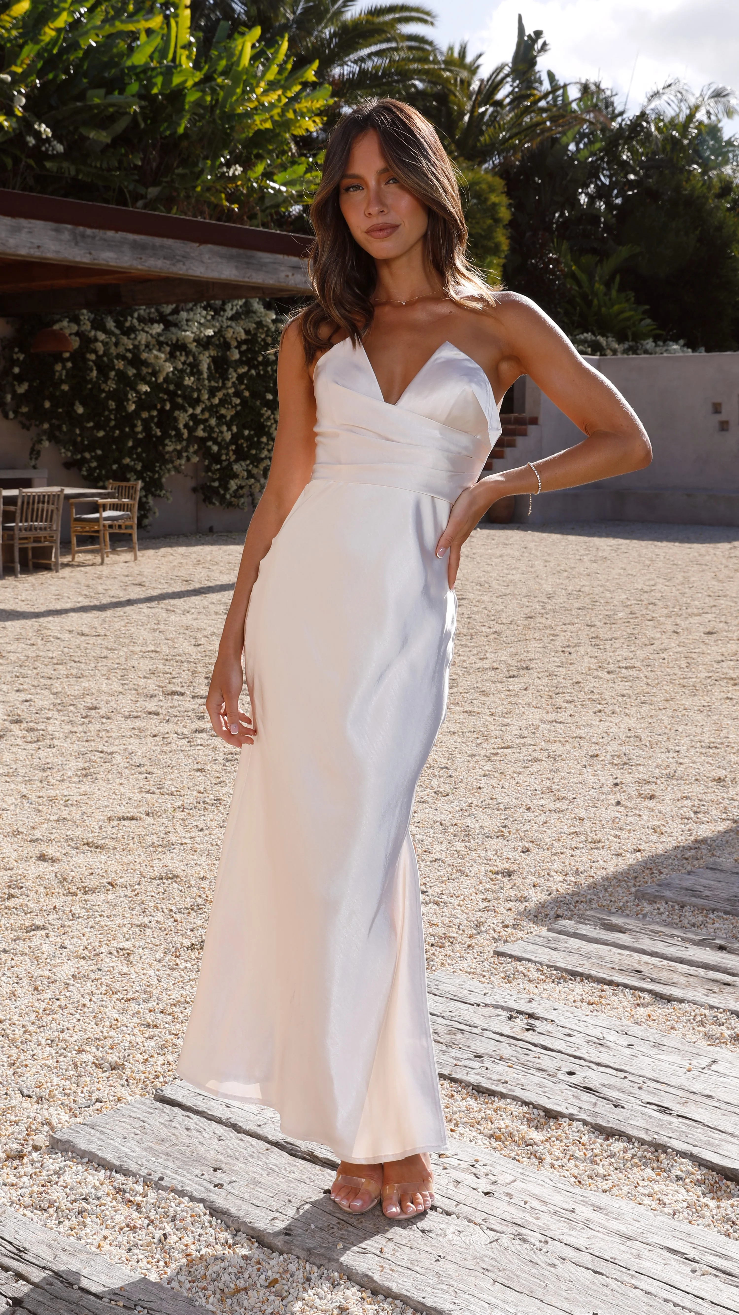 Valerie Maxi Dress - Champagne - Image 5
