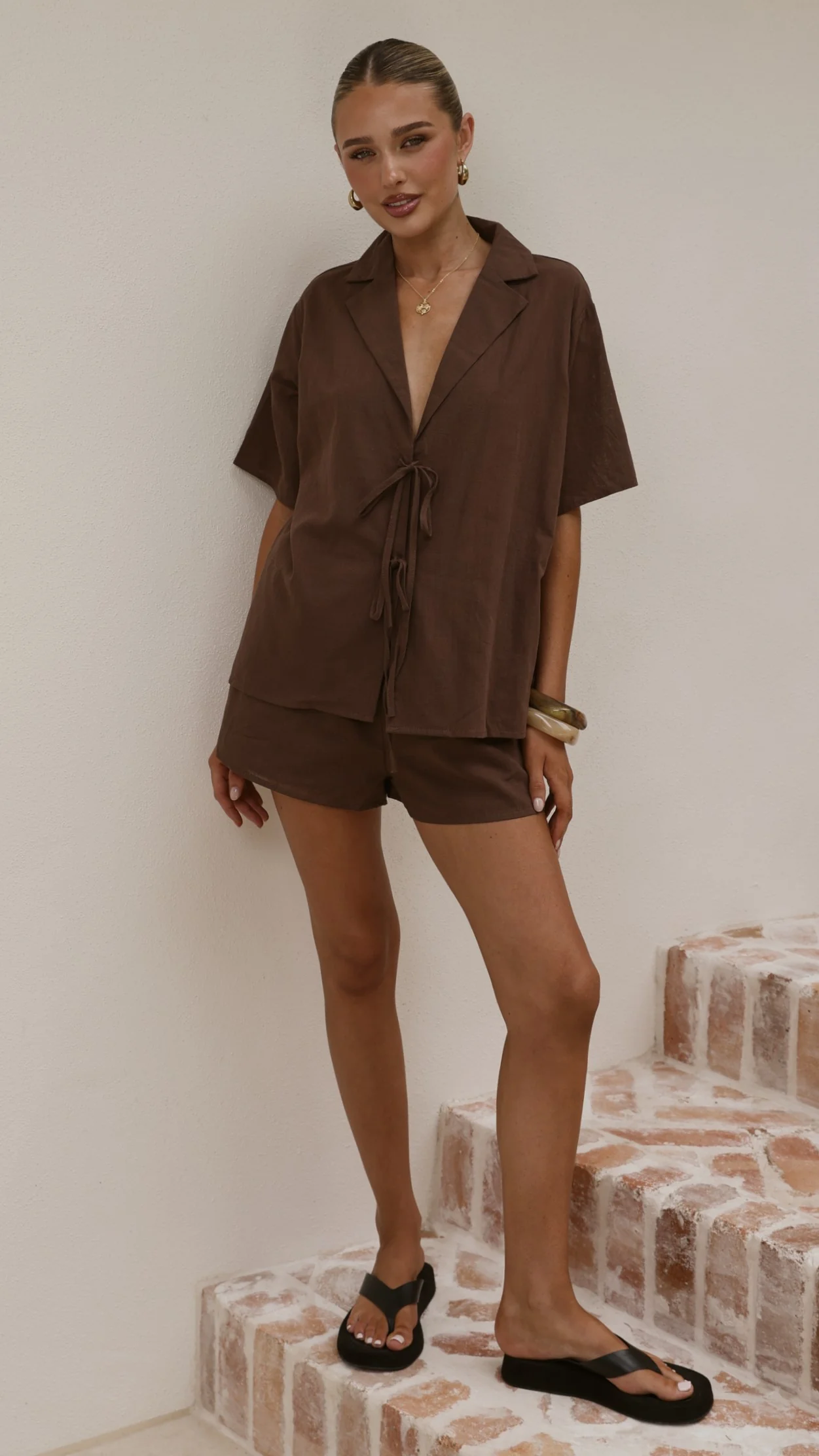 Vesper Top and Shorts Set - Chocolate - Image 7