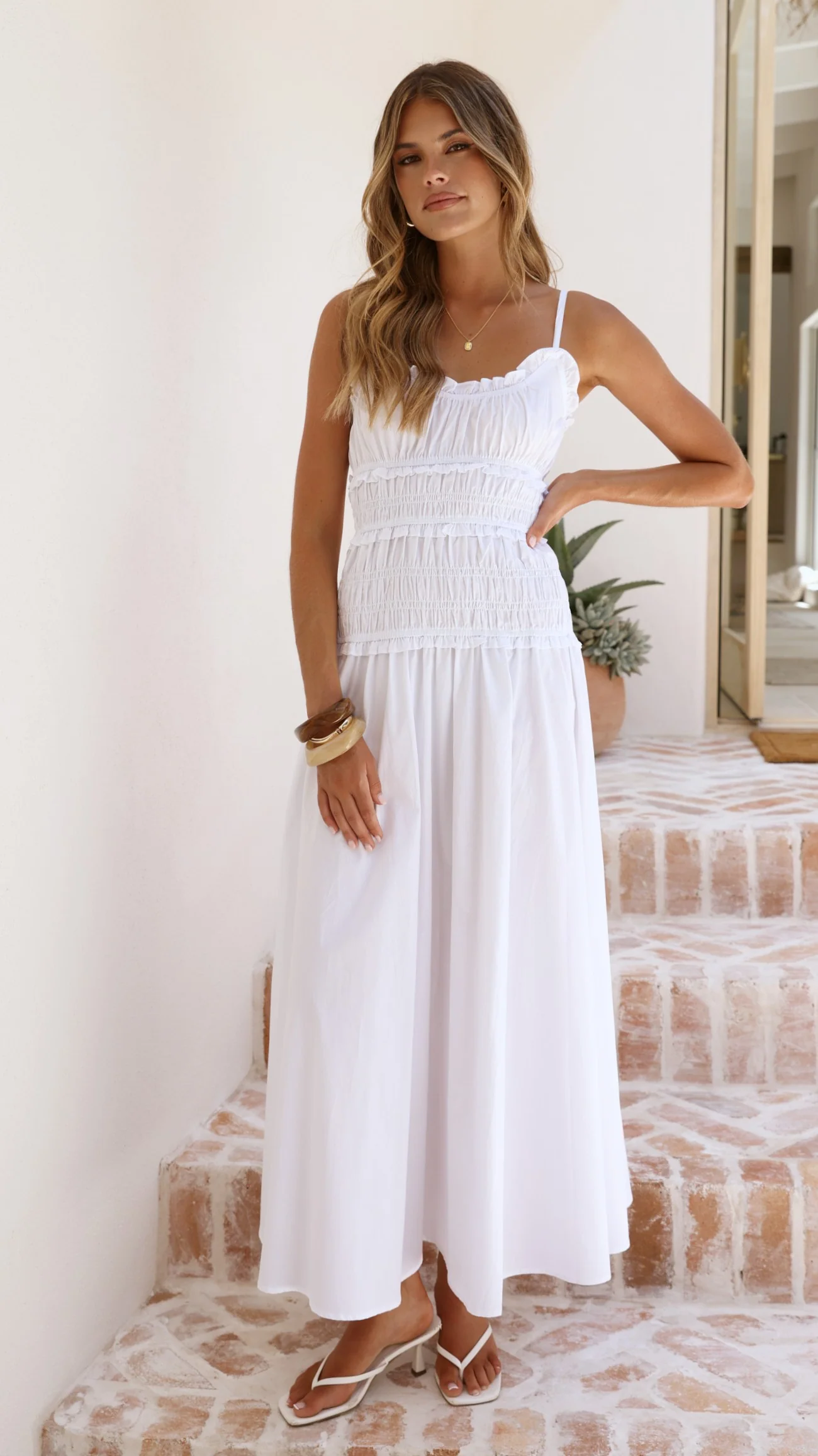 Vida Maxi Dress - White - Image 9