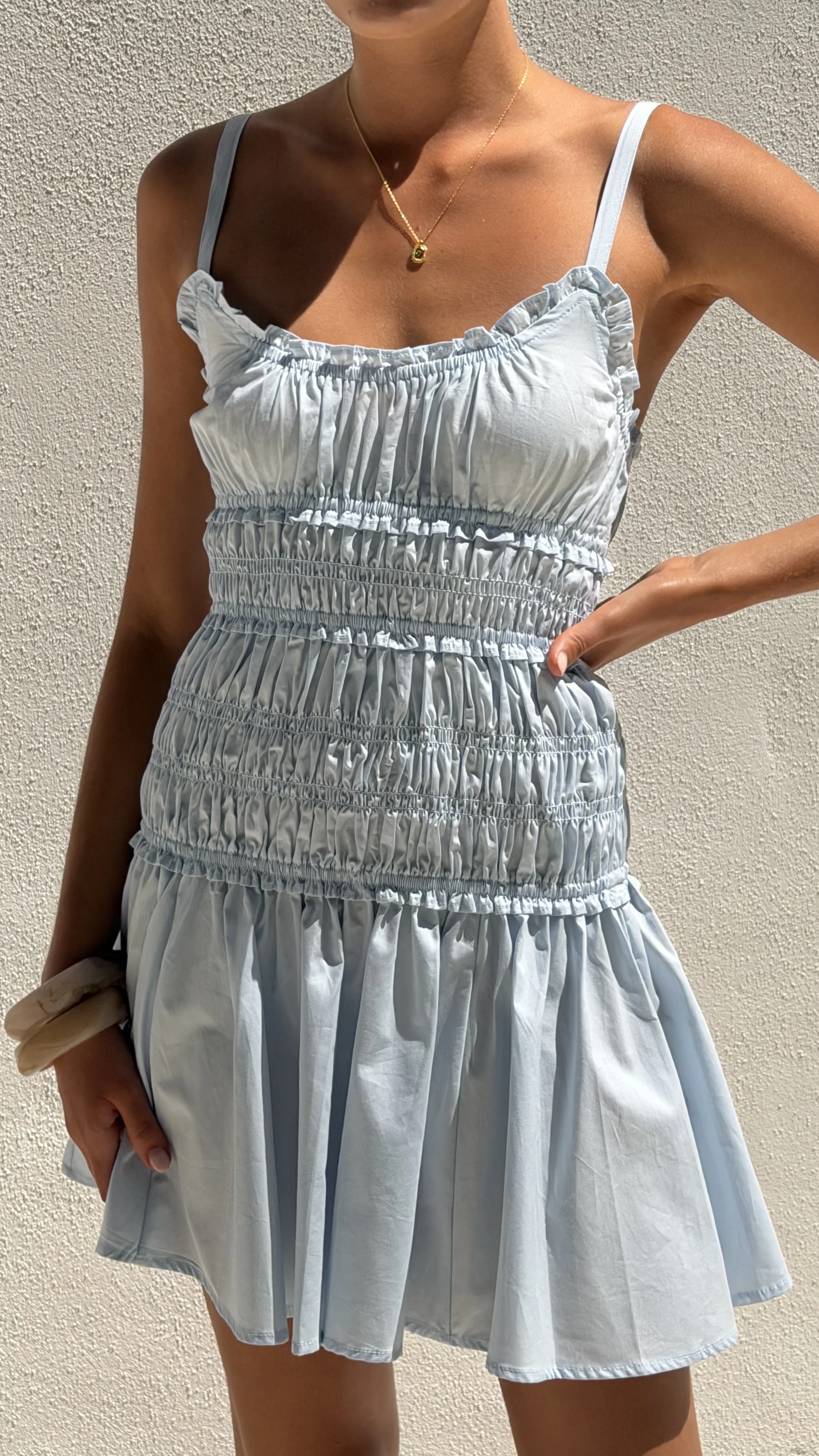 Vida Mini Dress - Blue - Image 7