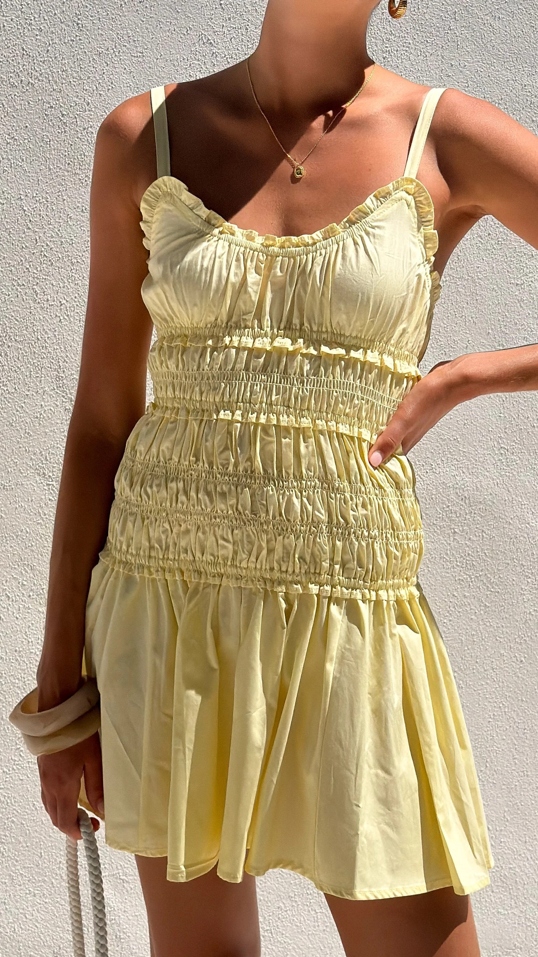 Vida Mini Dress - Yellow - Image 5