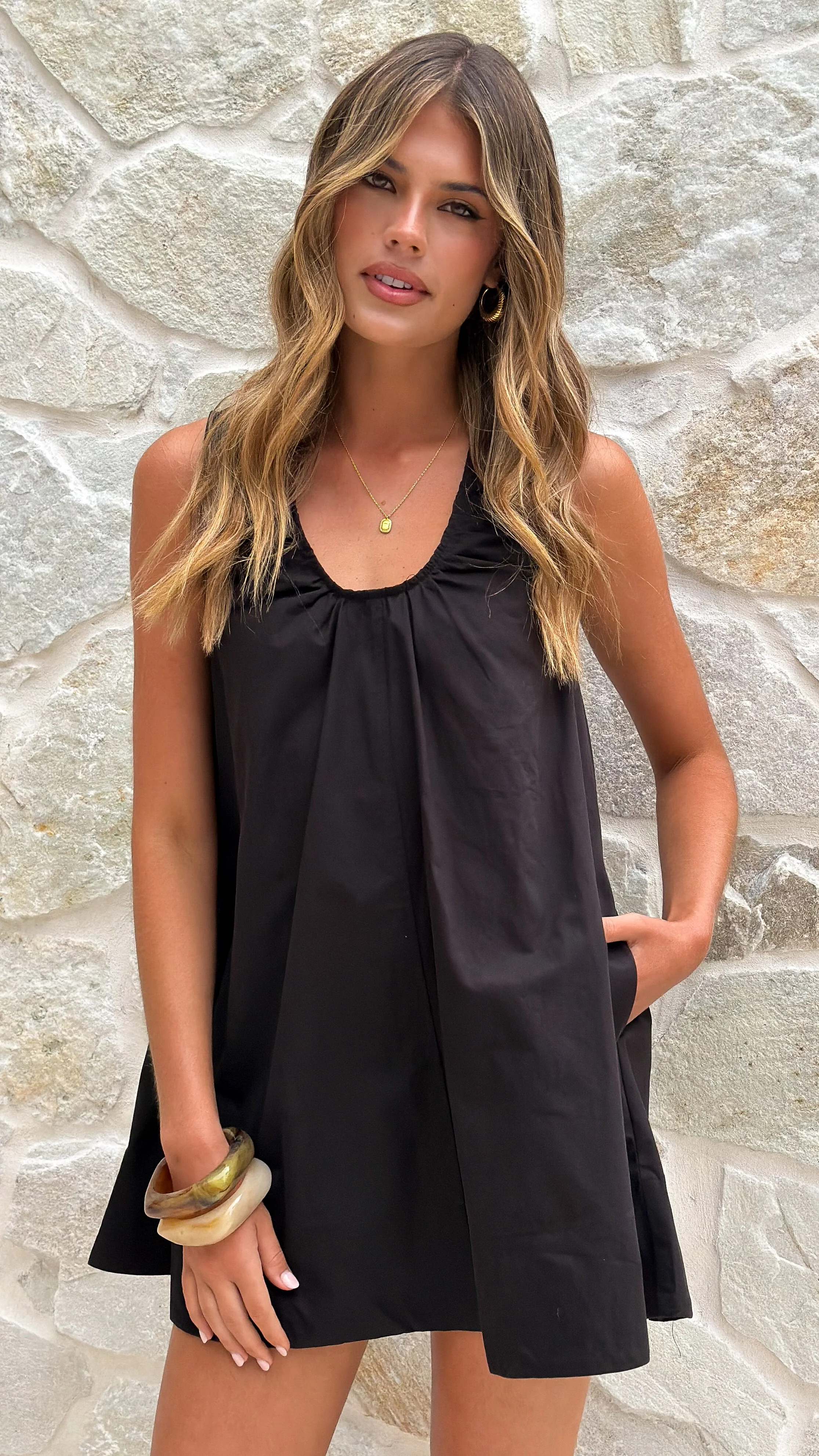 Vika Mini Dress - Black - Image 7