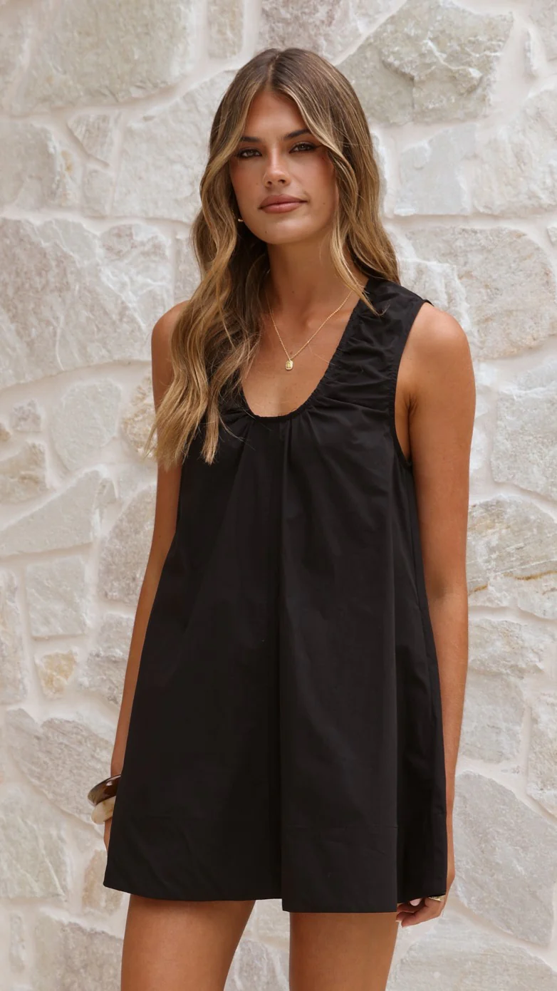 Vika Mini Dress - Black - Image 9