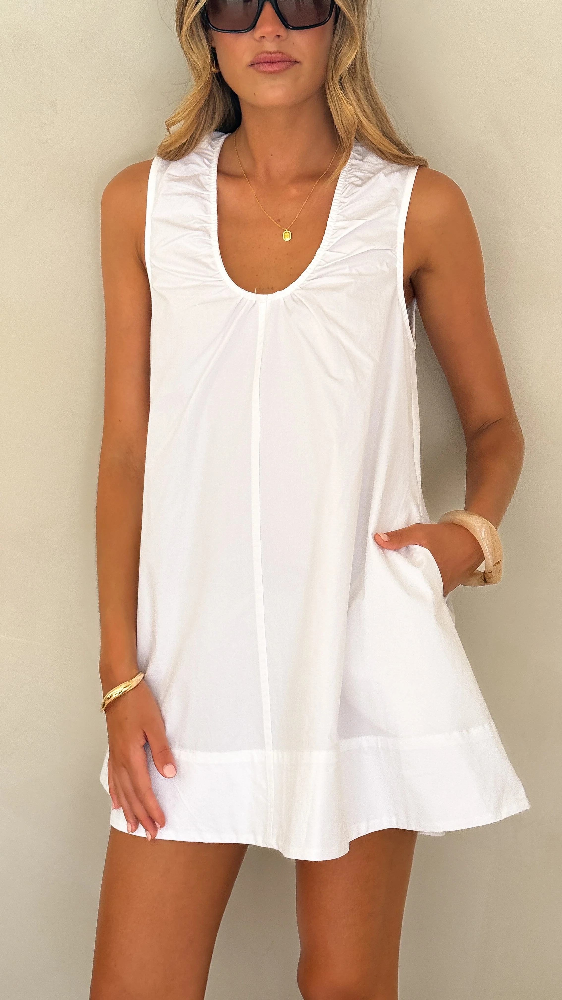 Vika Mini Dress - White - Image 22