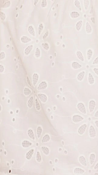 Vika Shorts - White Flower Embroidery - Image 11