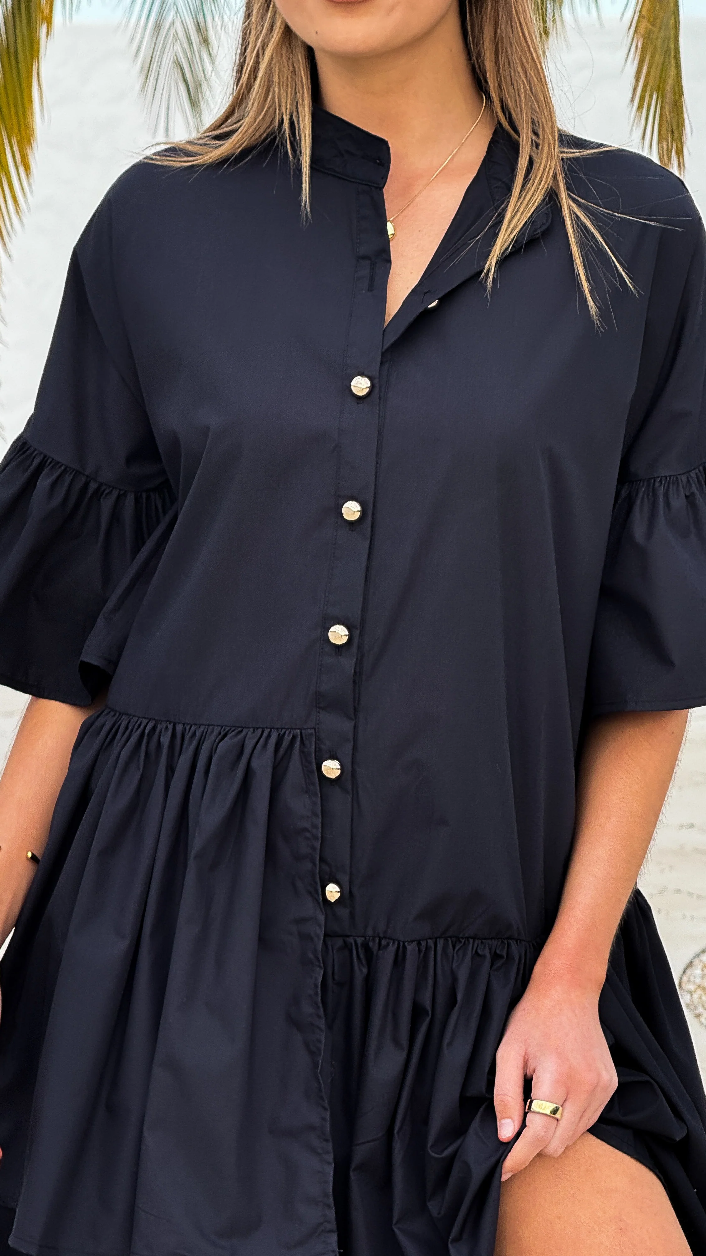 Viola Mini Dress - Black - Image 7