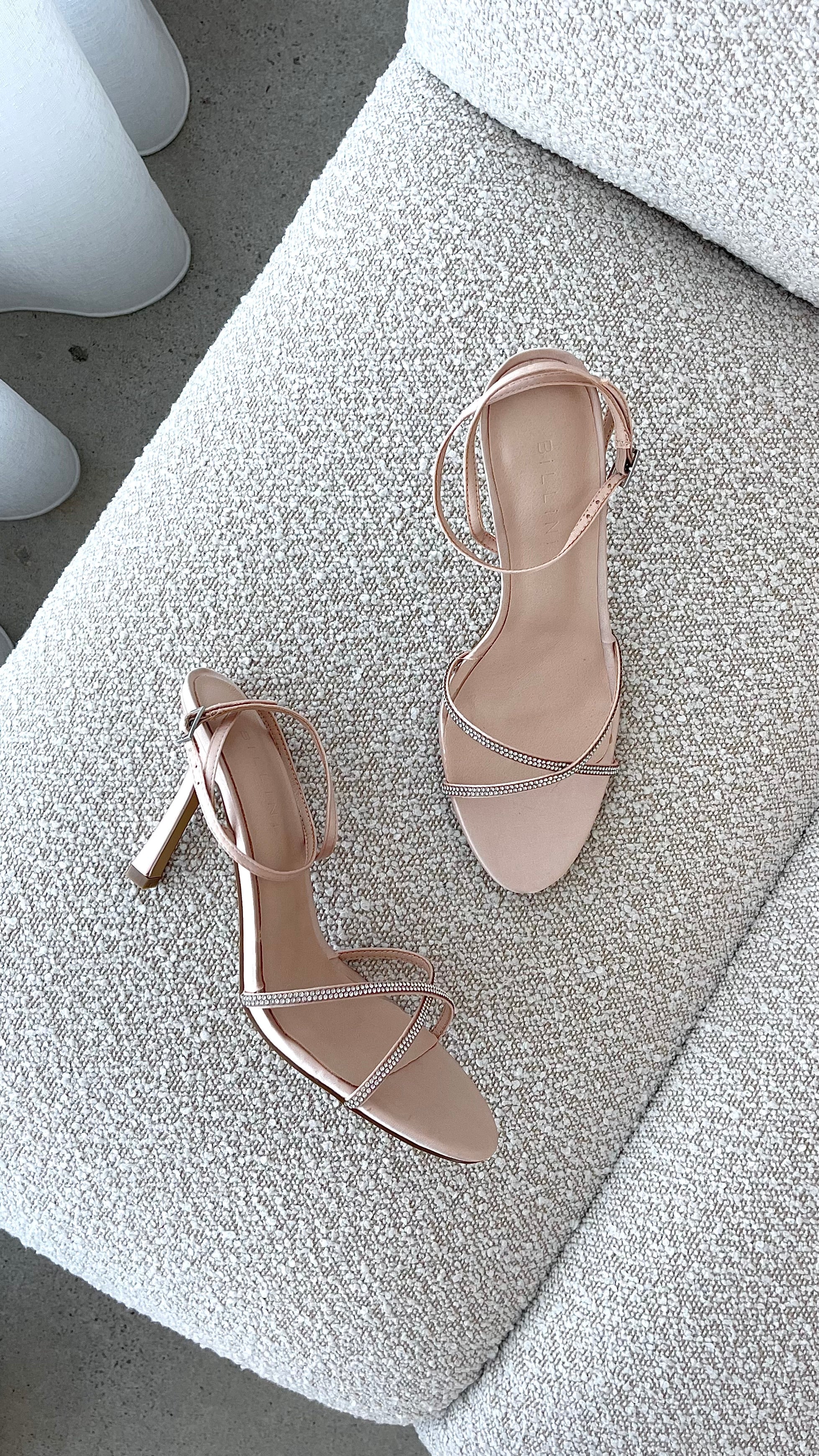 Vixin Heels - Champagne Satin Diamante - Image 4