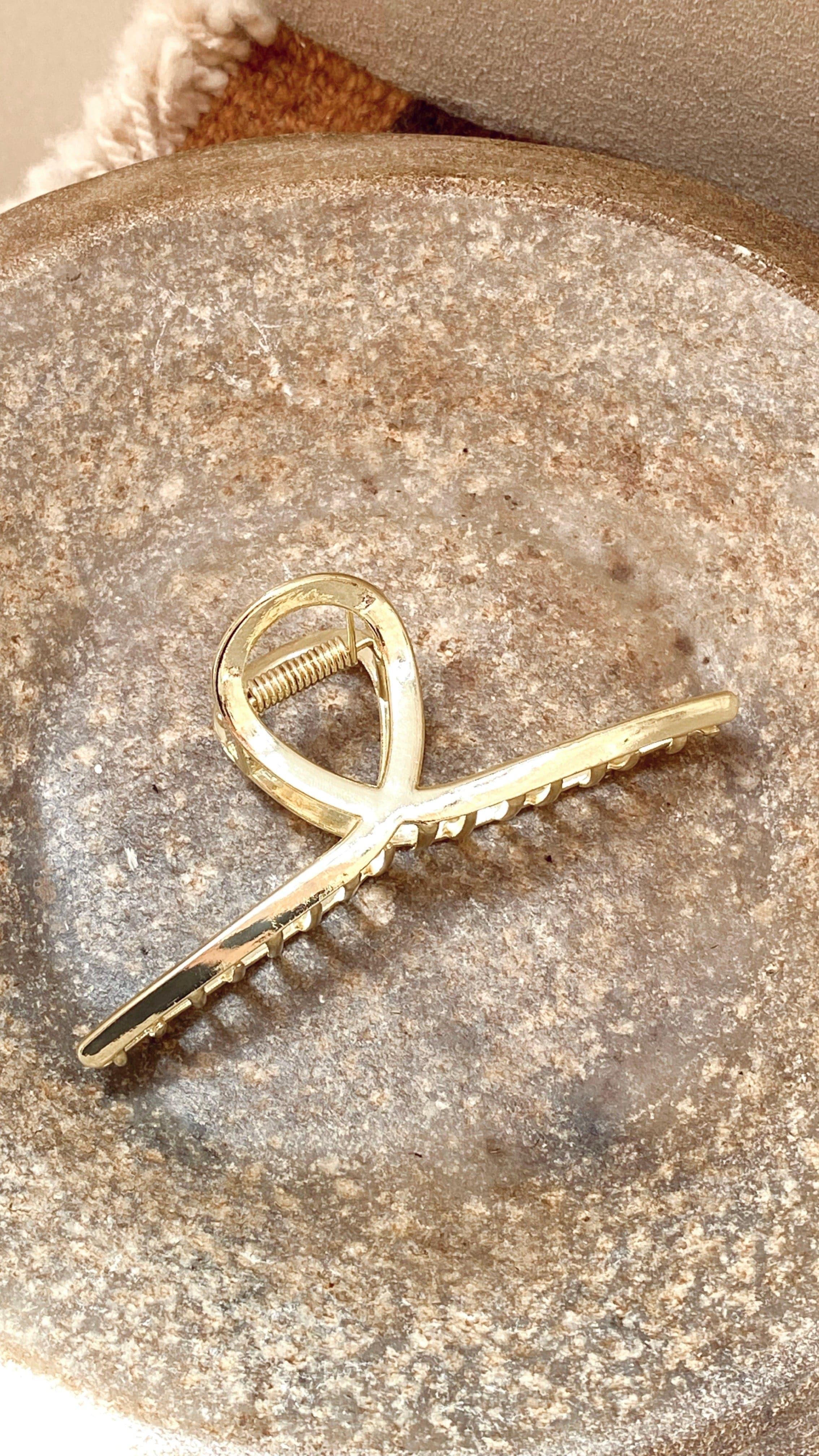 Wallia Claw Clip - Gold - Image 2