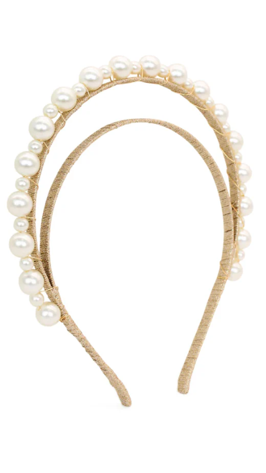 Whitney Headpiece - Gold/Pearl - Image 4