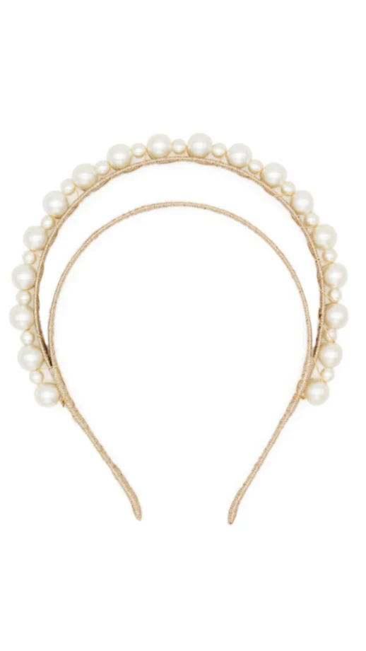 Whitney Headpiece - Gold/Pearl - Image 6