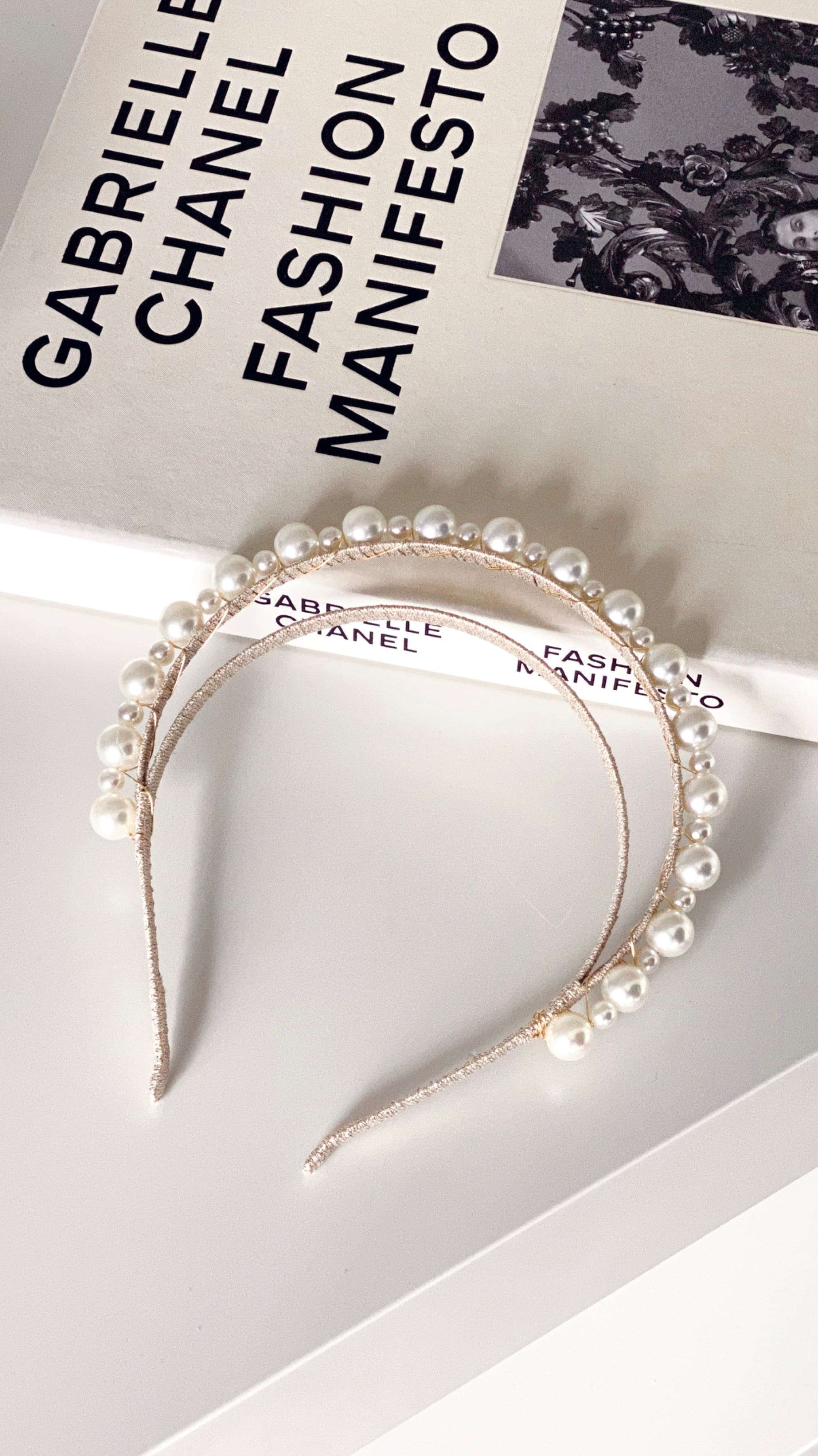 Whitney Headpiece - Gold/Pearl - Image 7