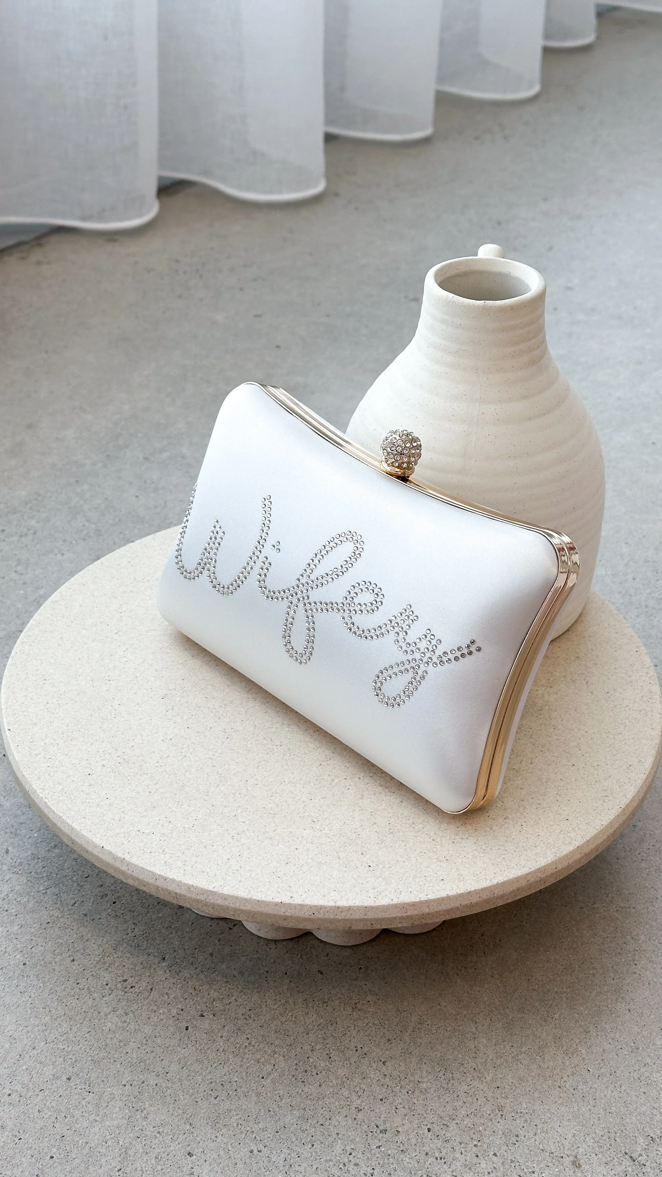Wifey Satin Clutch - Gold - Image 3