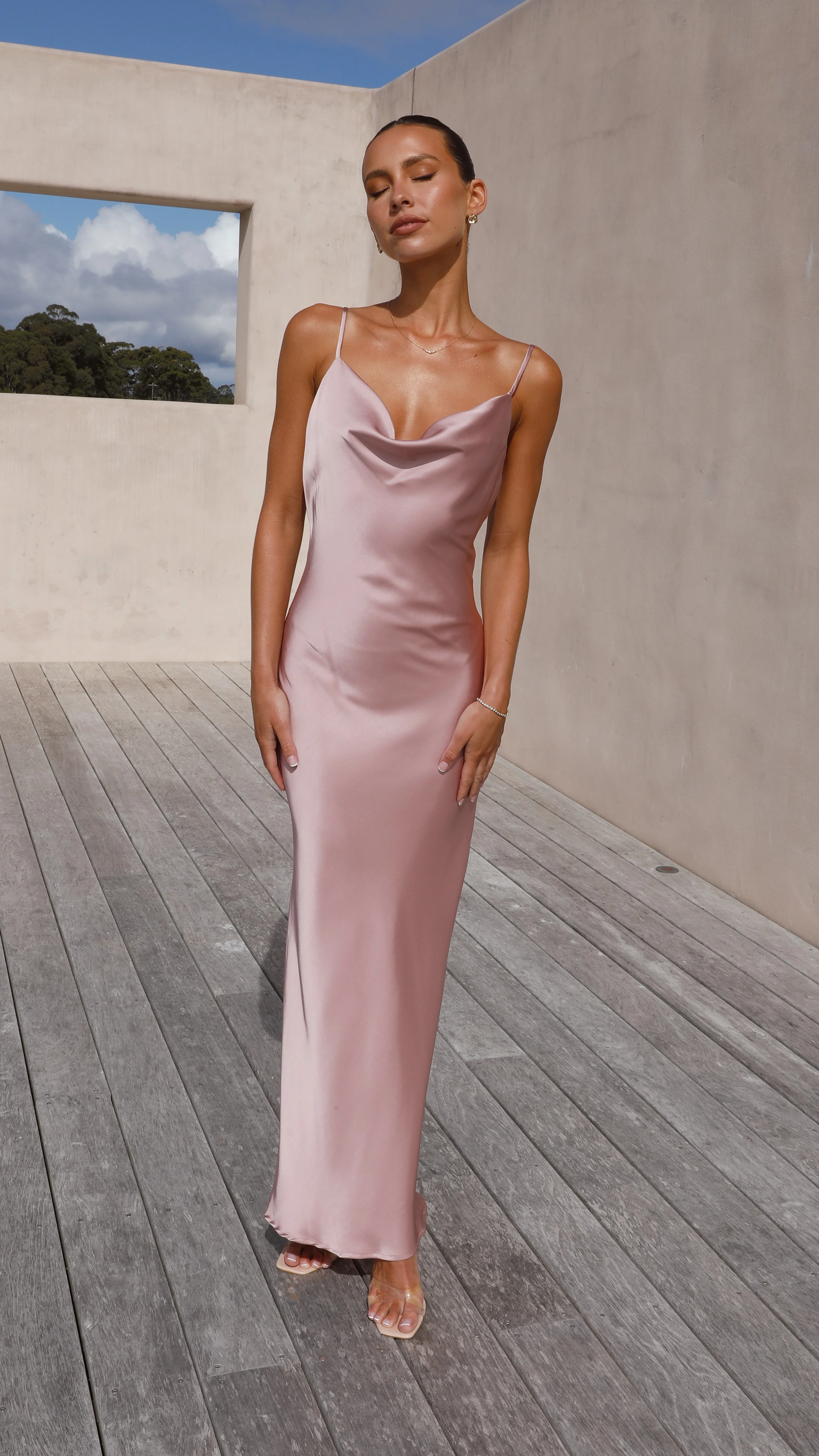 Willow Maxi Dress - Dusty Pink - Image 24