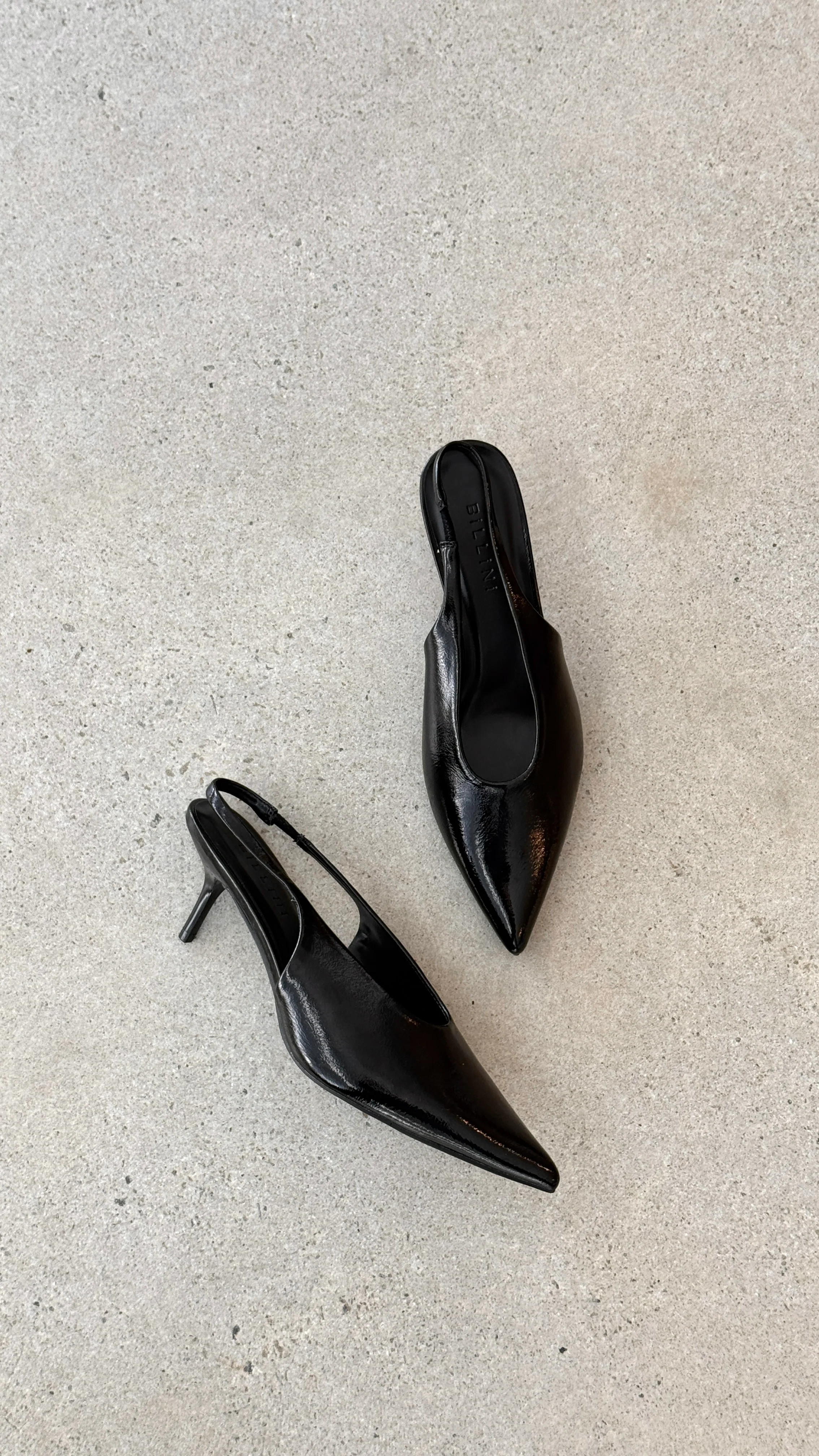 Xishi Heel - Black Crinkle Patent - Image 5