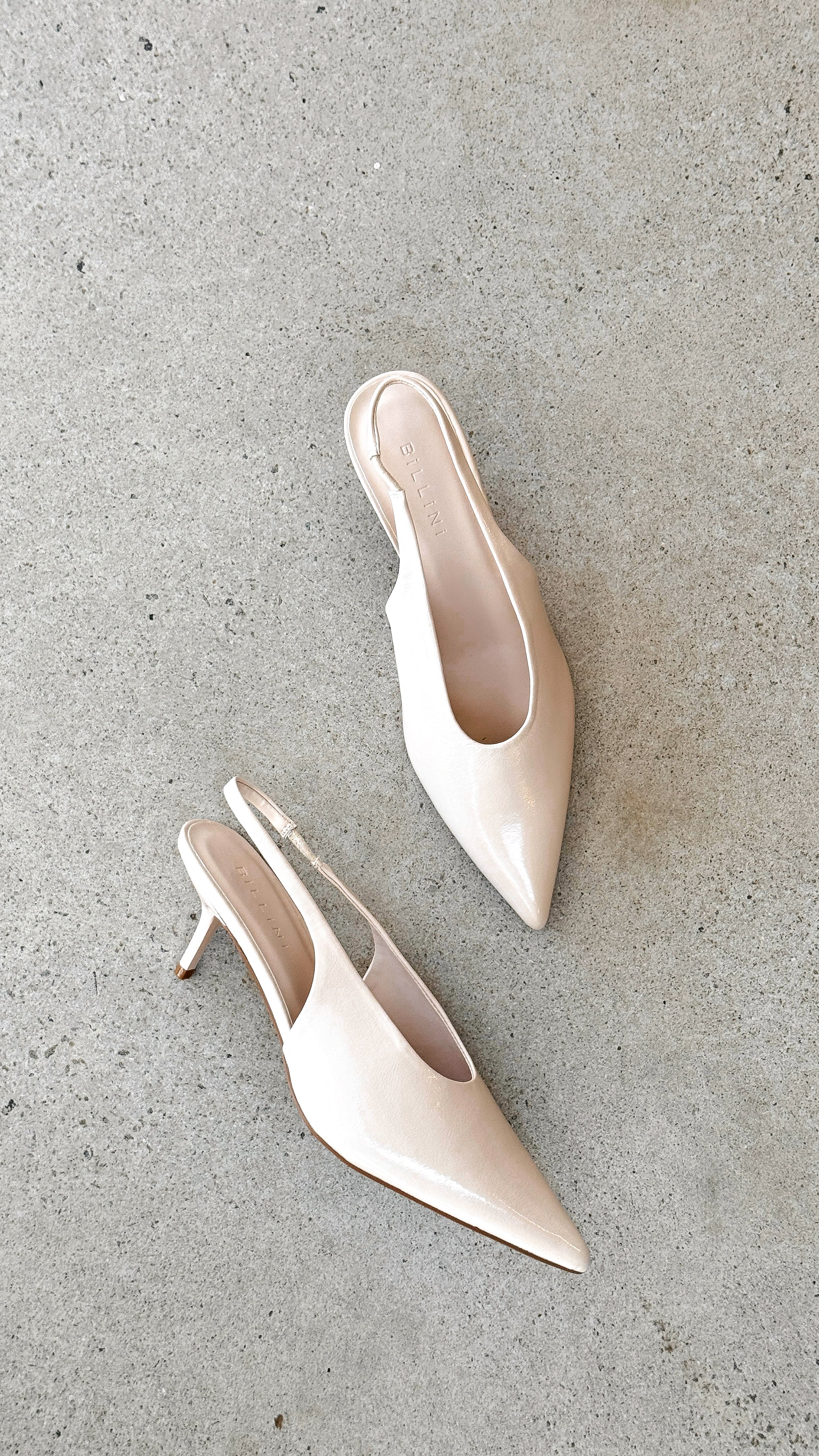 Xishi Heel - Chalk Crinkle Patent - Image 3