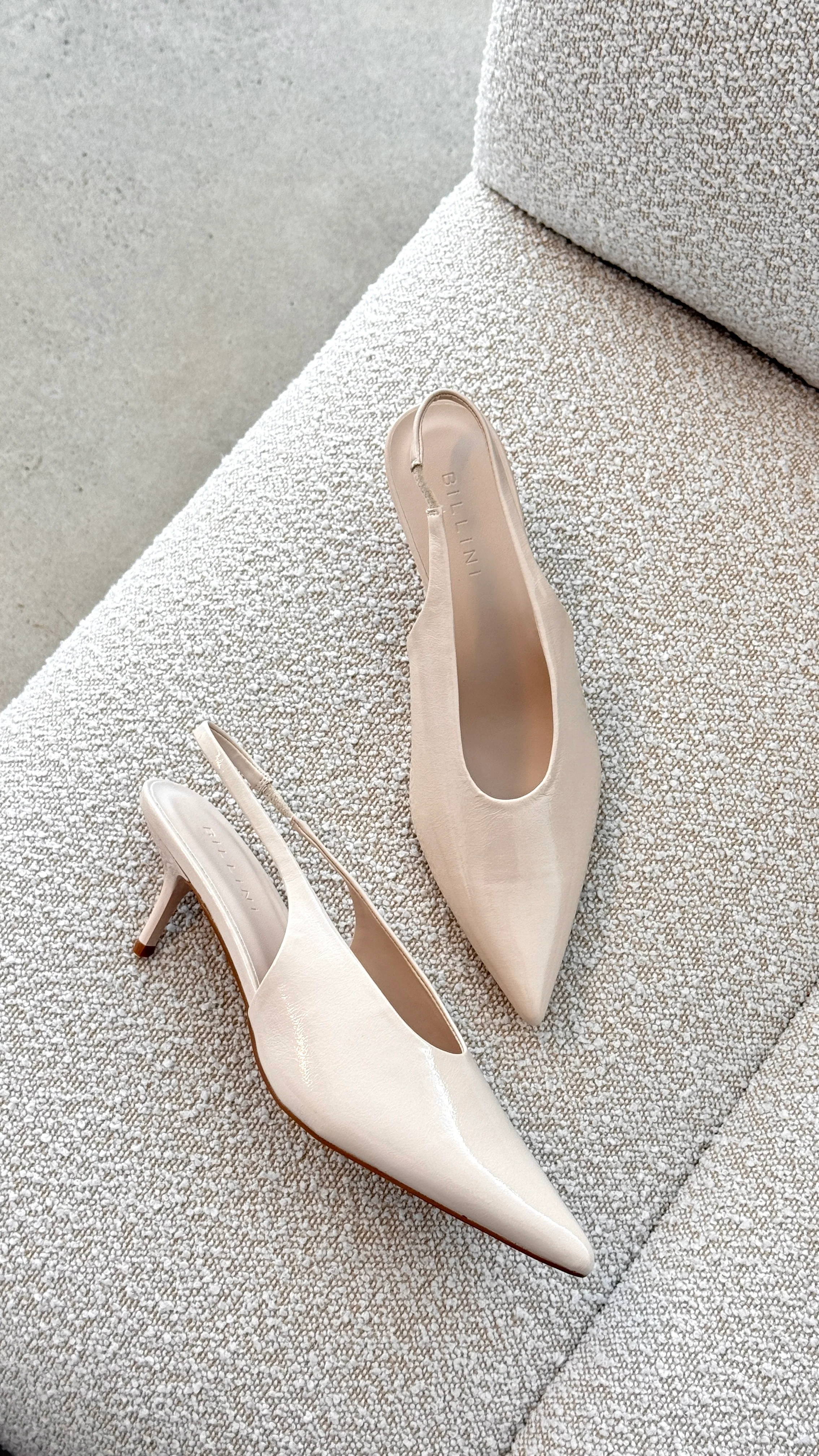 Xishi Heel - Chalk Crinkle Patent - Image 6