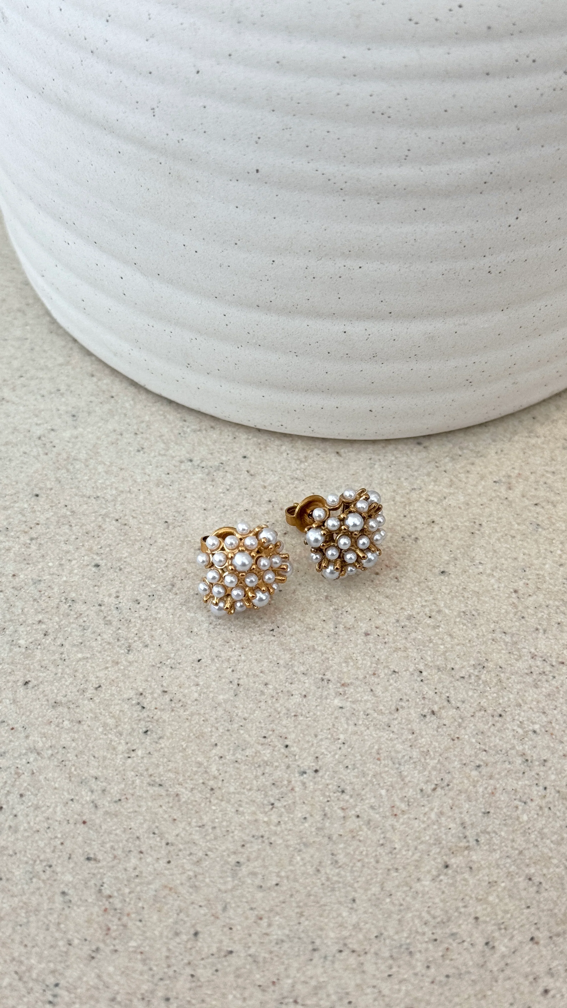 Yatima 18K Gold Earrings - Gold / Pearl - Image 6