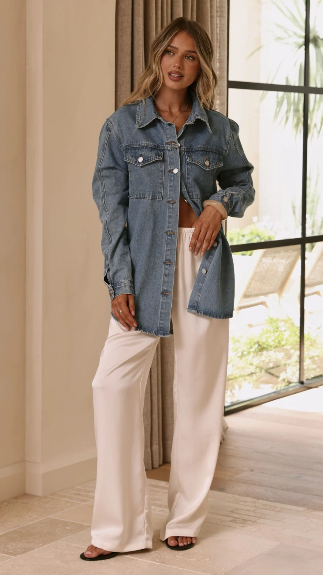 Yvella Denim Jacket - Mid Blue - Image 10