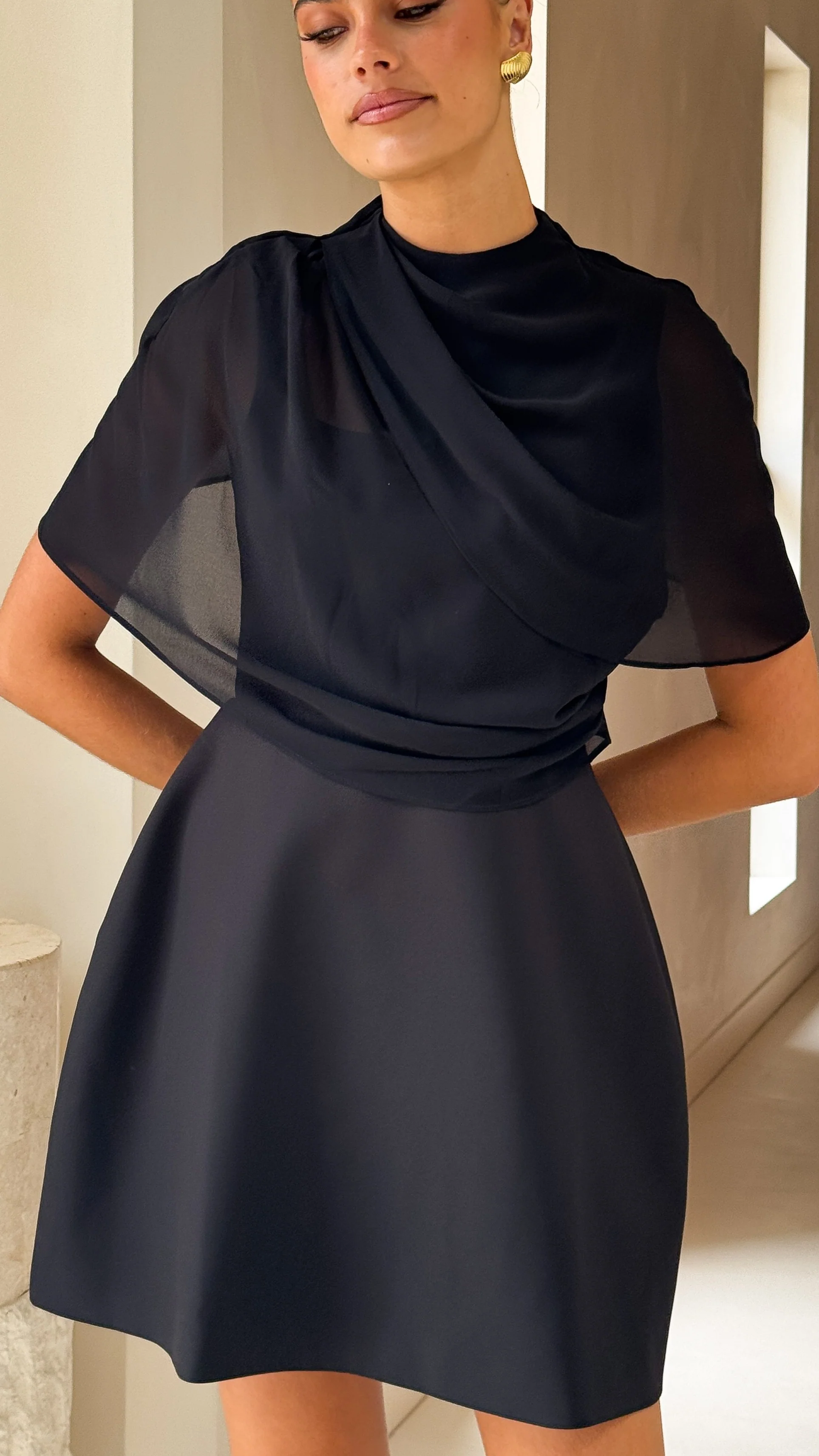 Zahni Mini Dress - Black - Image 4
