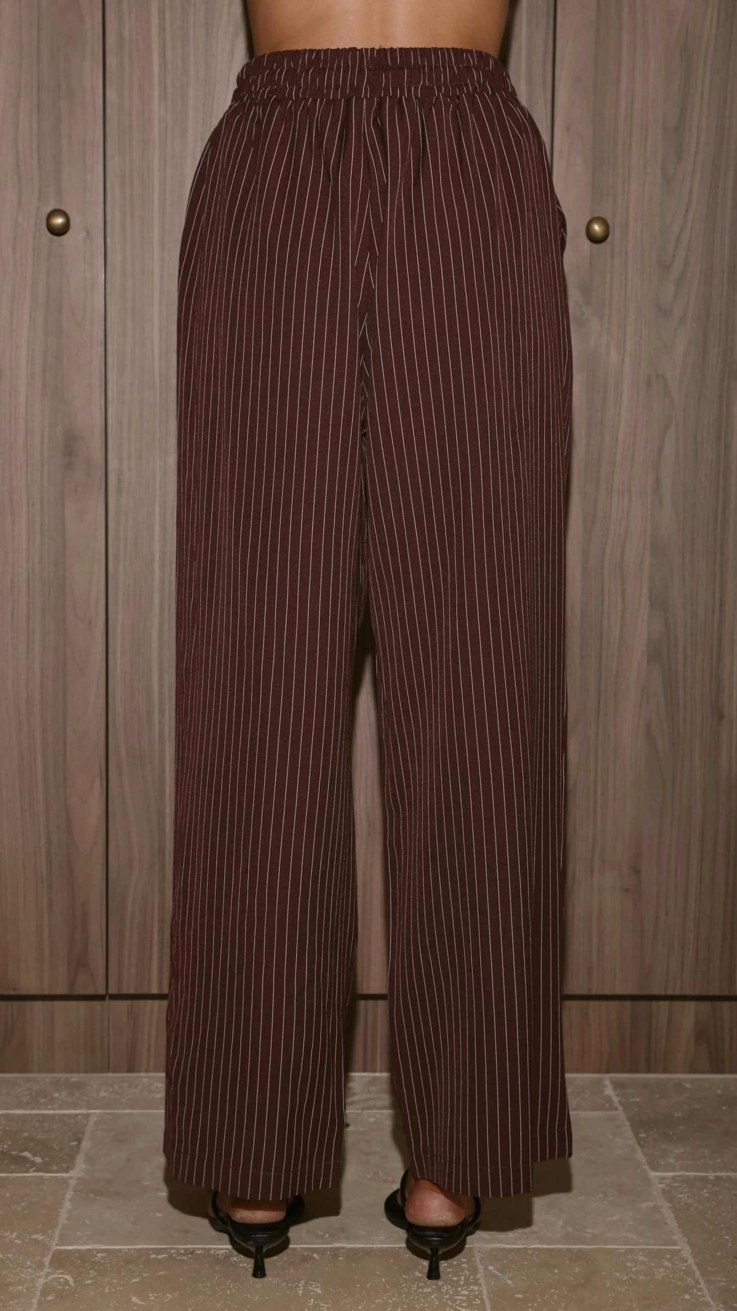 Zaila Pants - Burgundy/White Stripe - Image 8