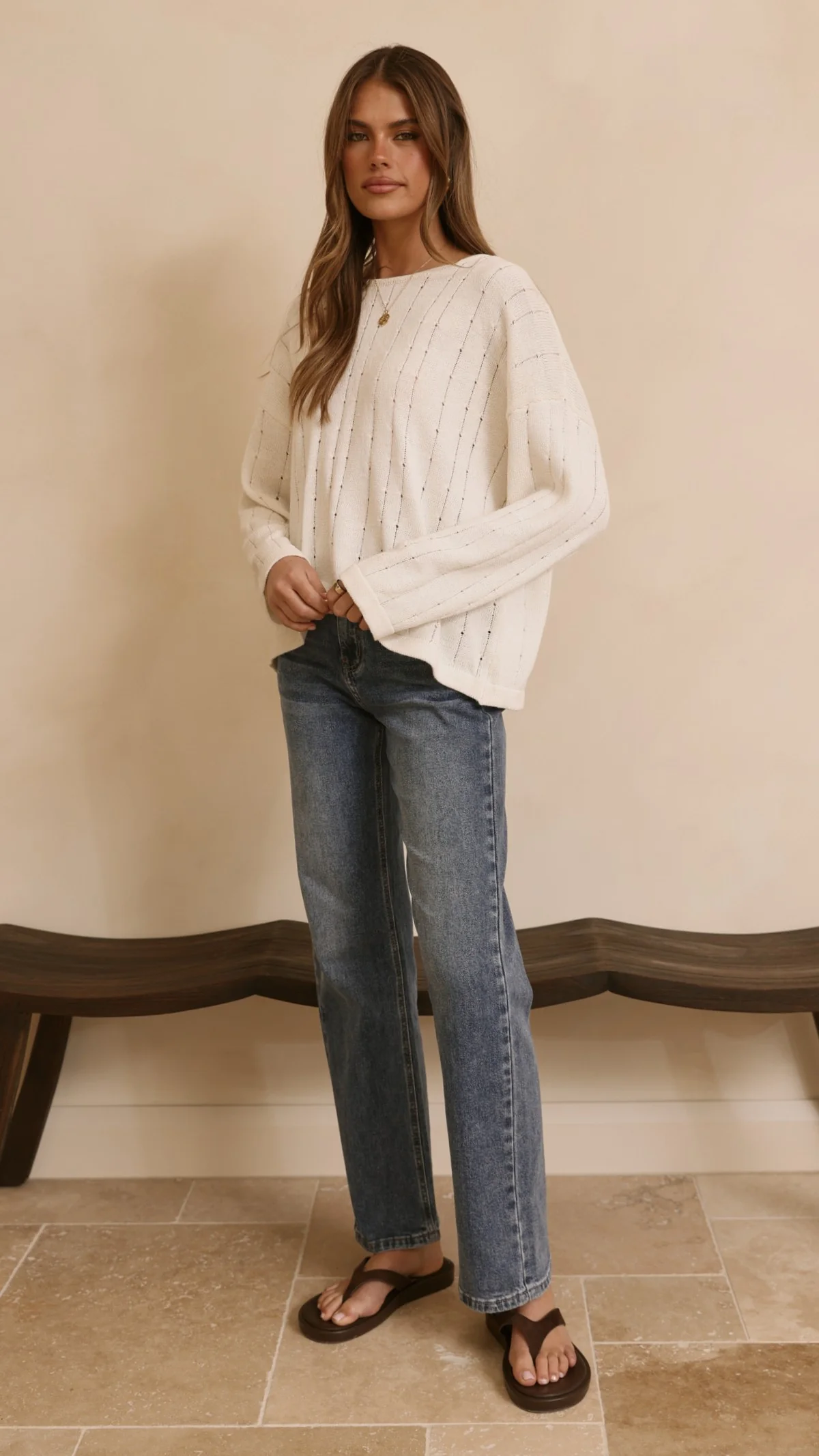 Zana Straight Leg Jeans - Mid Blue - Image 3