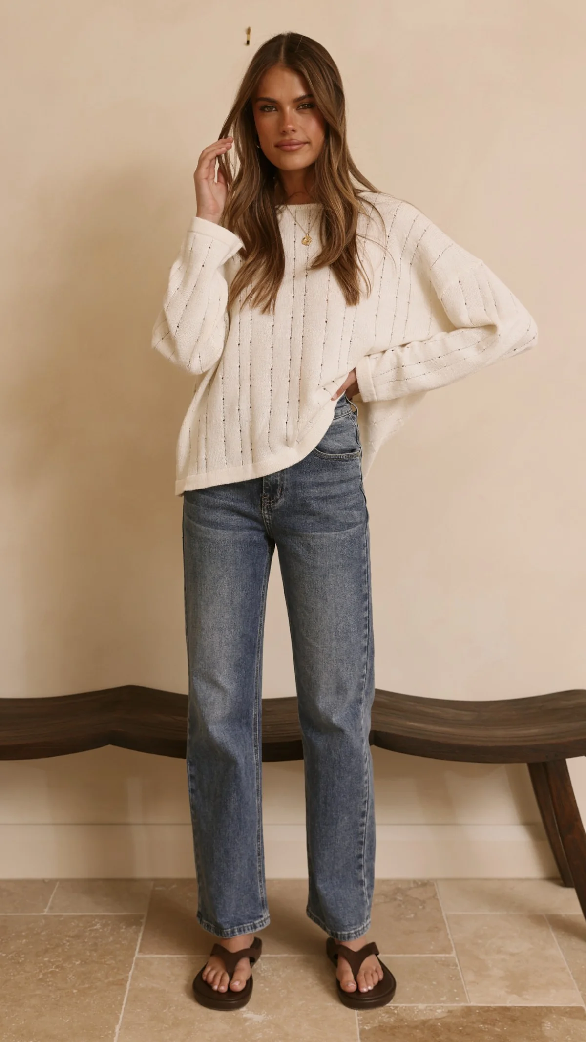 Zana Straight Leg Jeans - Mid Blue - Image 6