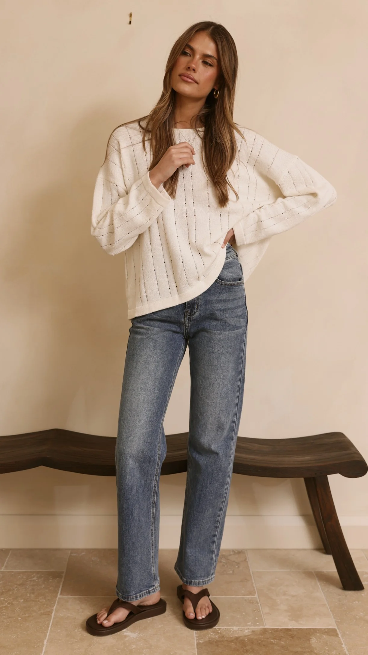Zana Straight Leg Jeans - Mid Blue - Image 7