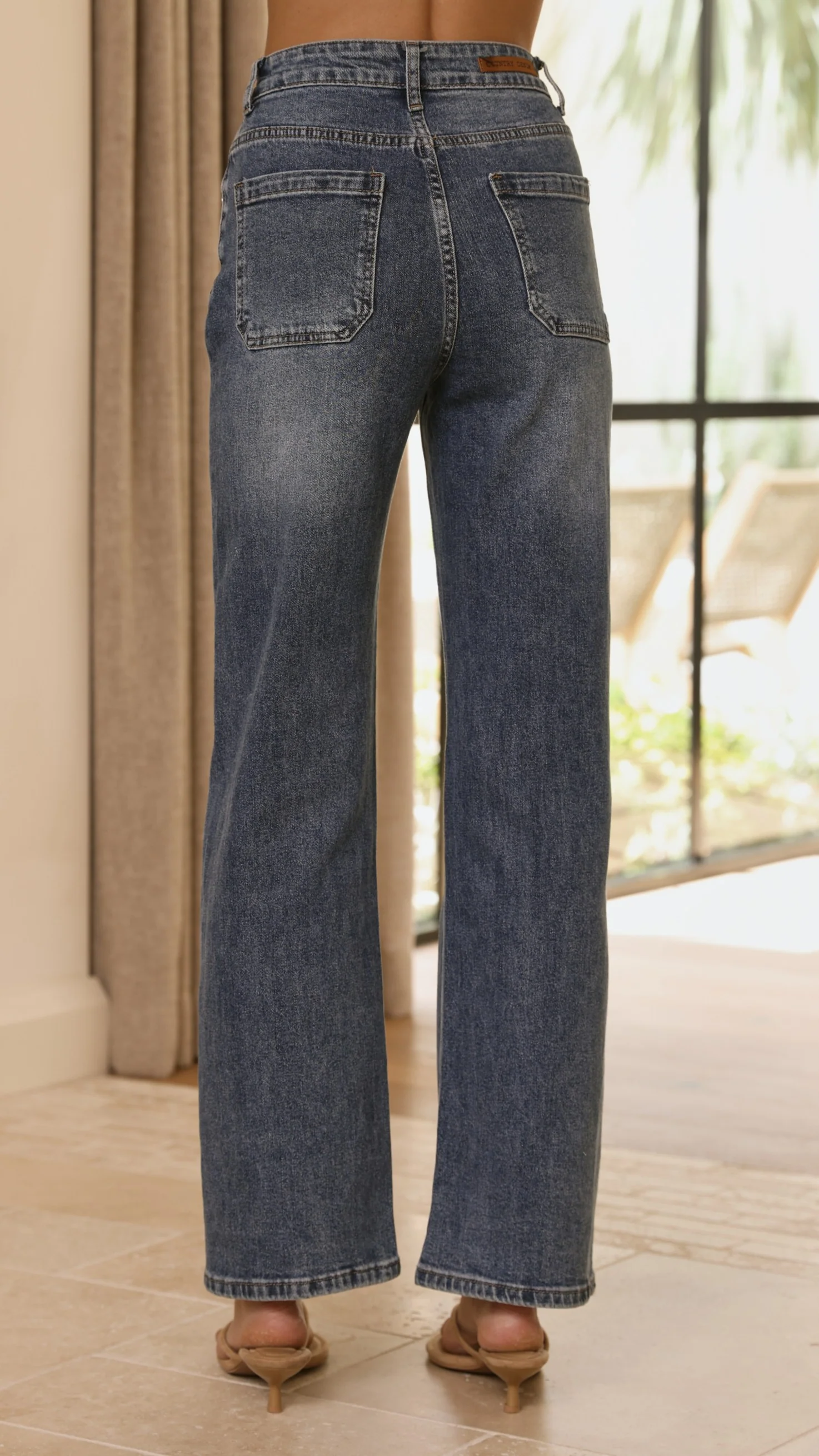 Zana Straight Leg Jeans - Mid Blue - Image 8