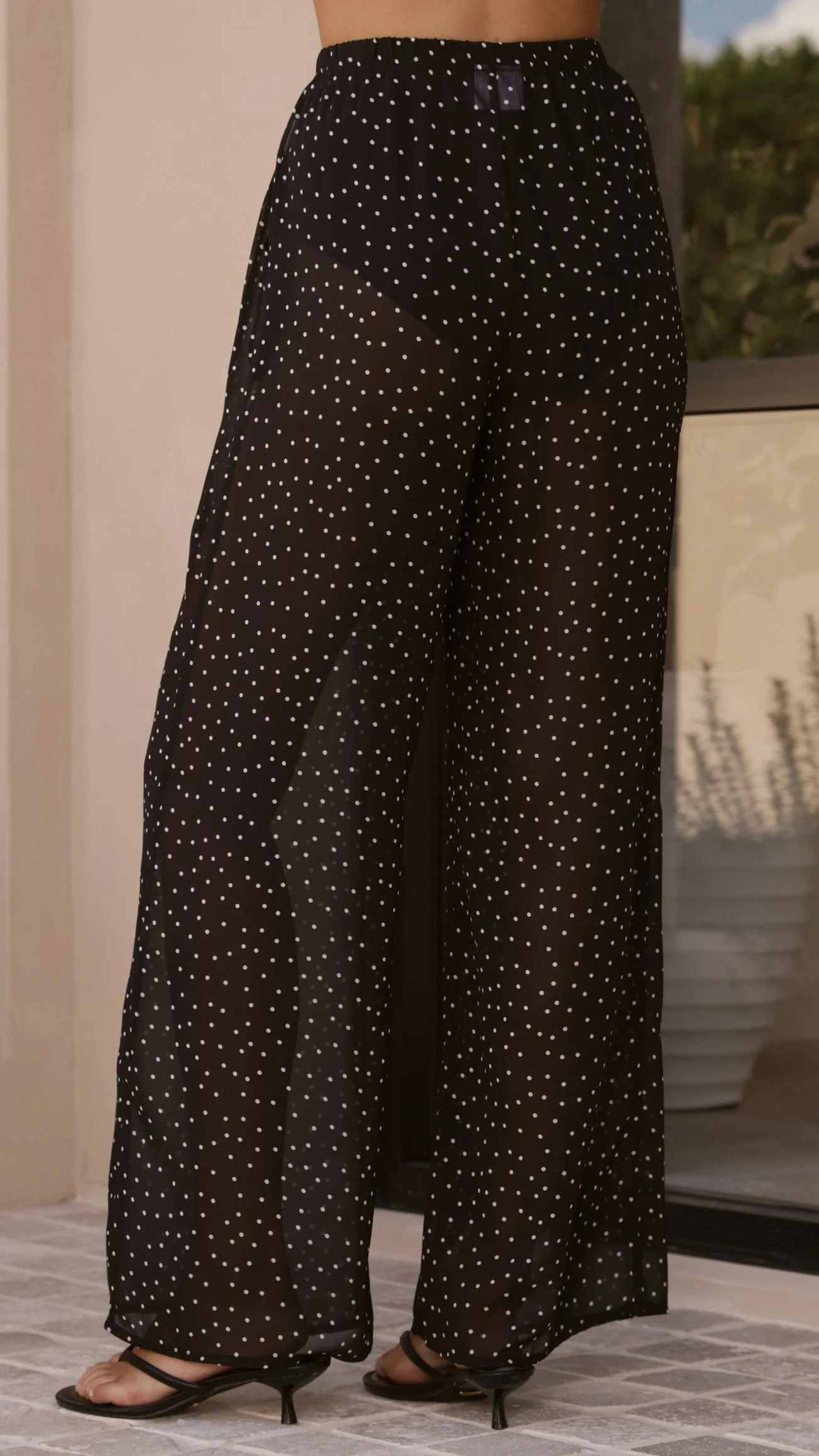 Zavier Oversized T-Shirt and Polka Dot Pants Set - White/Black - Image 8