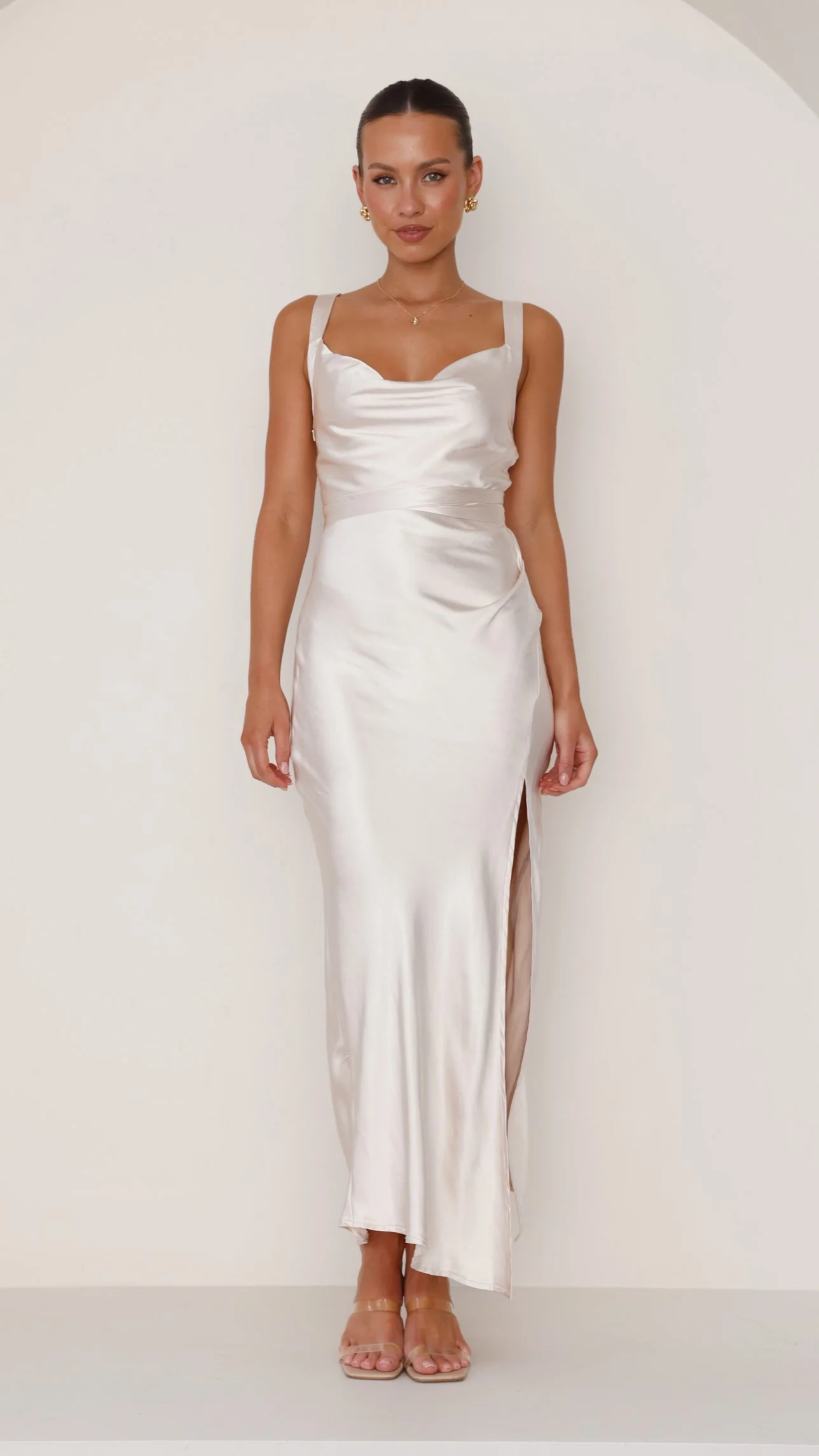 Zendaya Maxi Dress - Champagne - Image 7