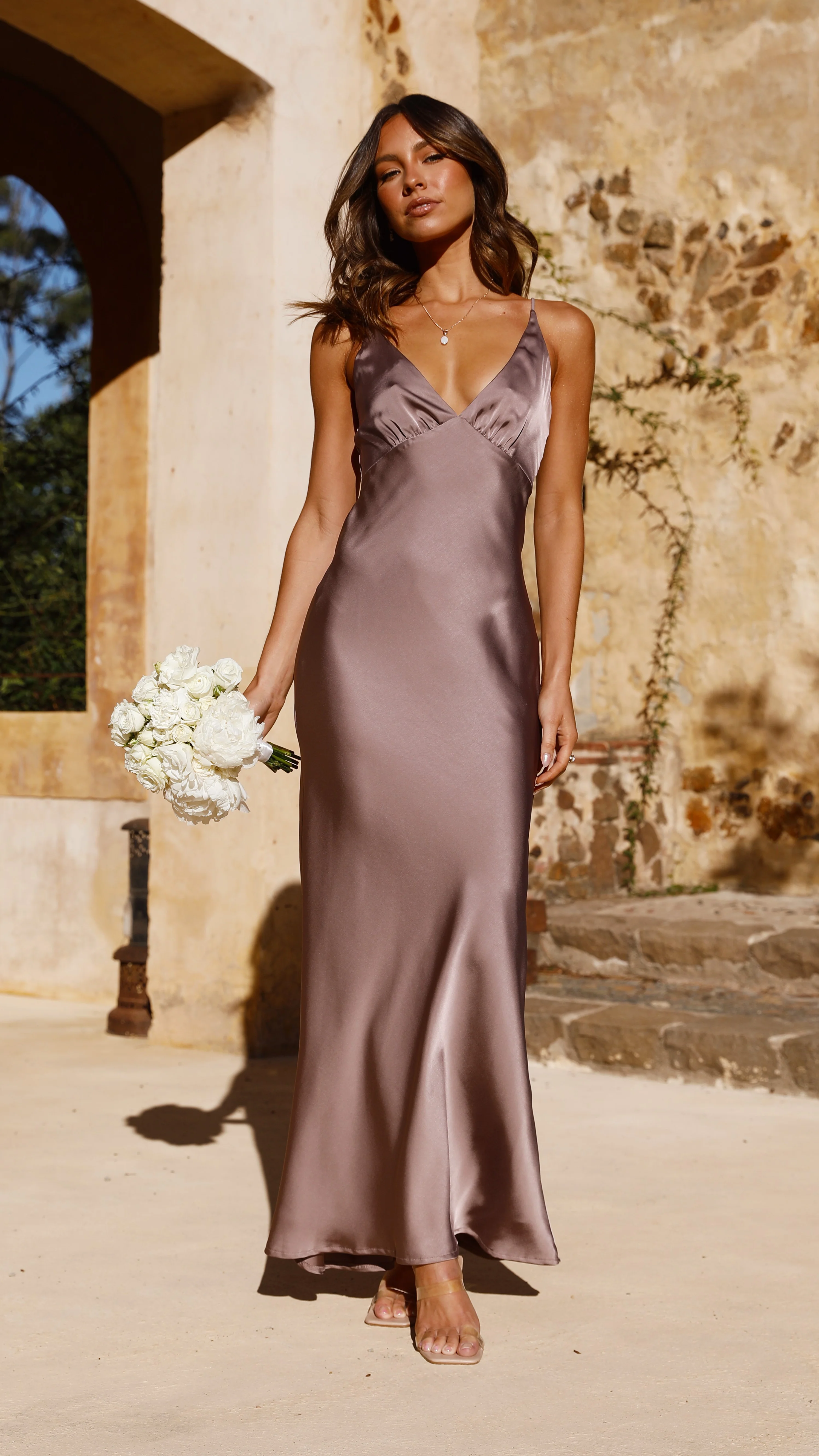 Ziah Maxi Dress - Mushroom - Image 16
