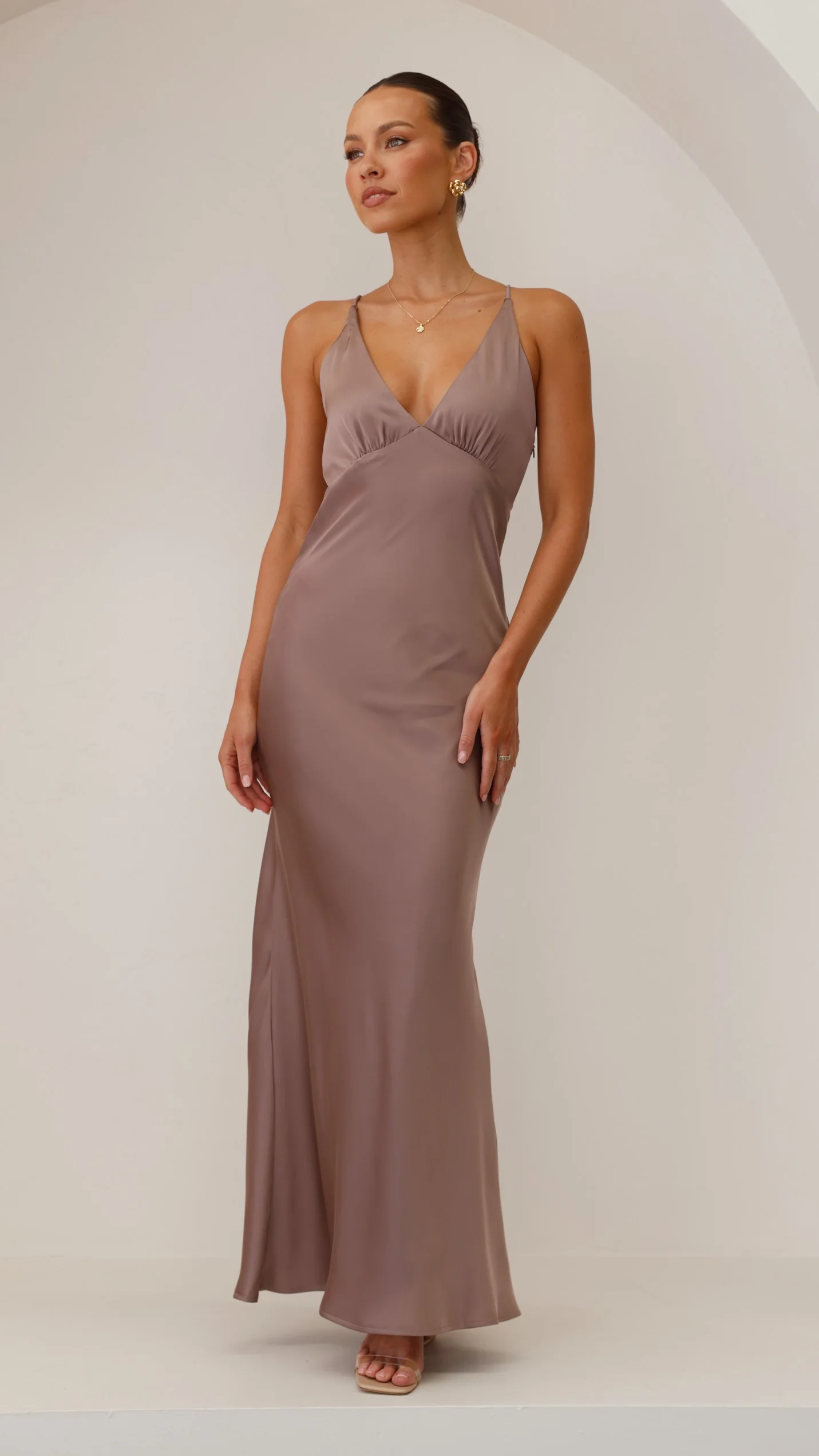 Ziah Maxi Dress - Mushroom - Image 19