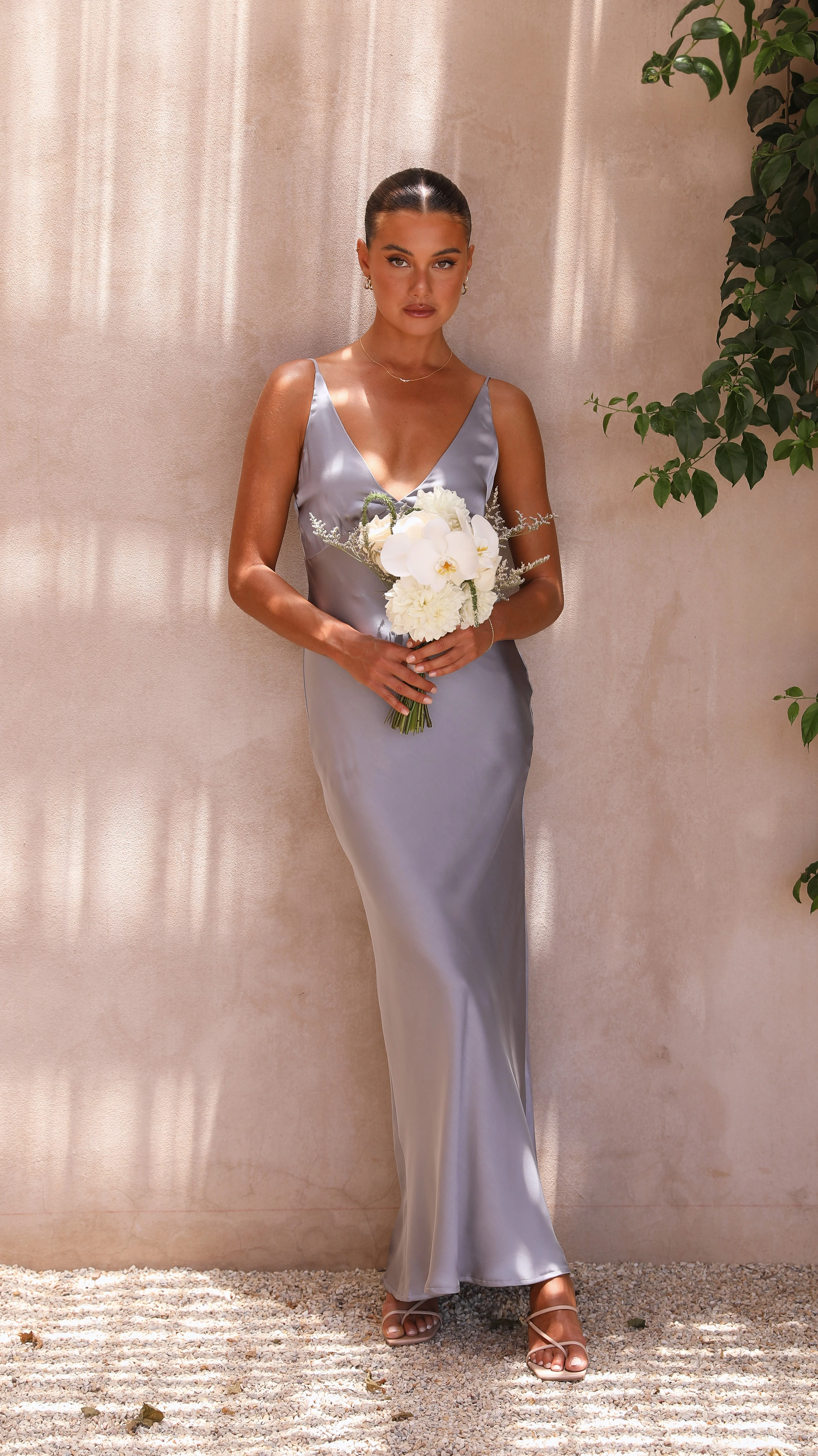 Ziah Maxi Dress - Steel Blue - Image 7