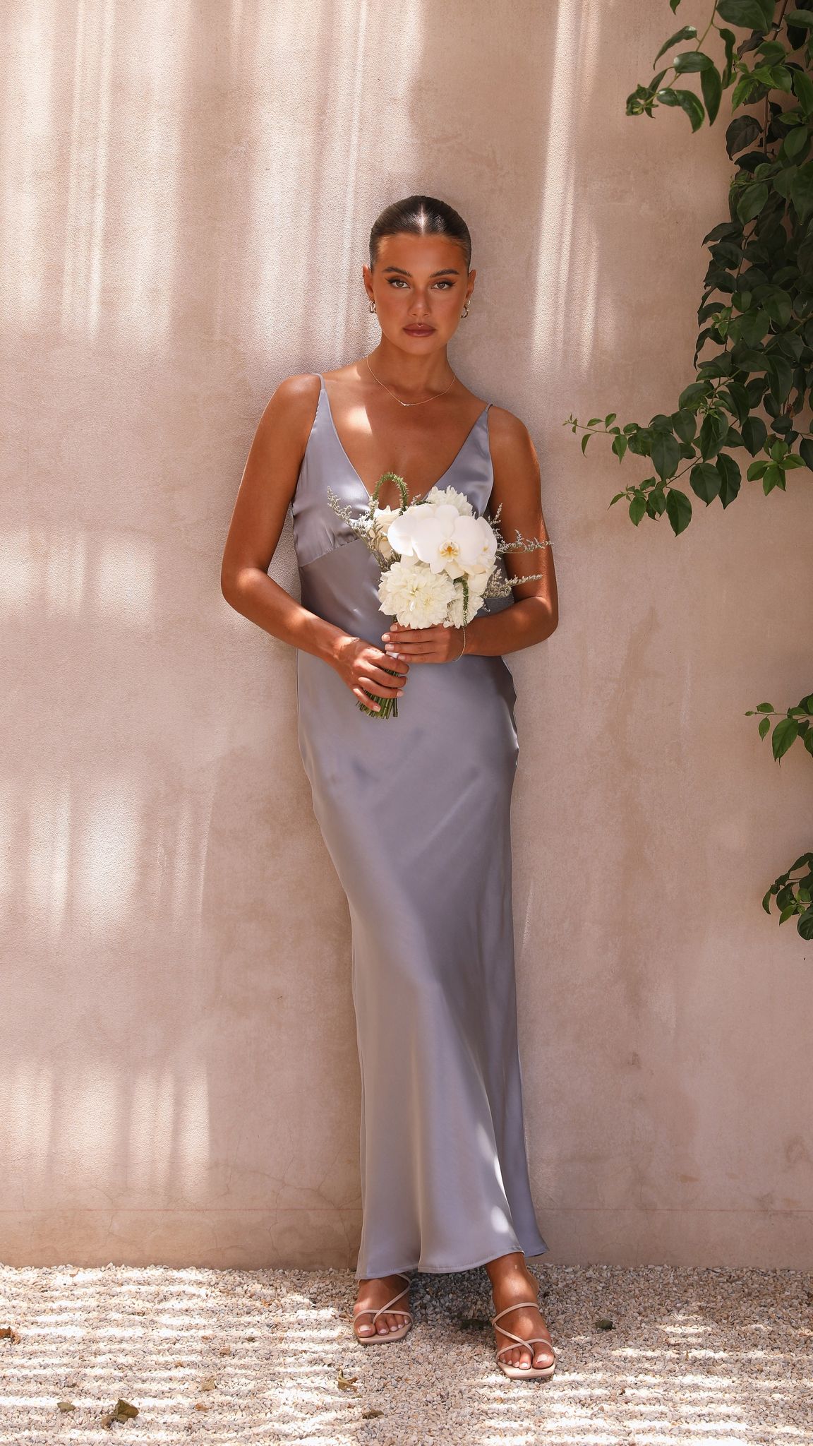 Ziah Maxi Dress - Steel Blue - Image 8