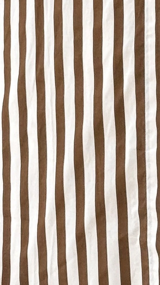 Zoah Long Sleeve Button Up Shirt - Choc/Champagne Stripe - Image 5